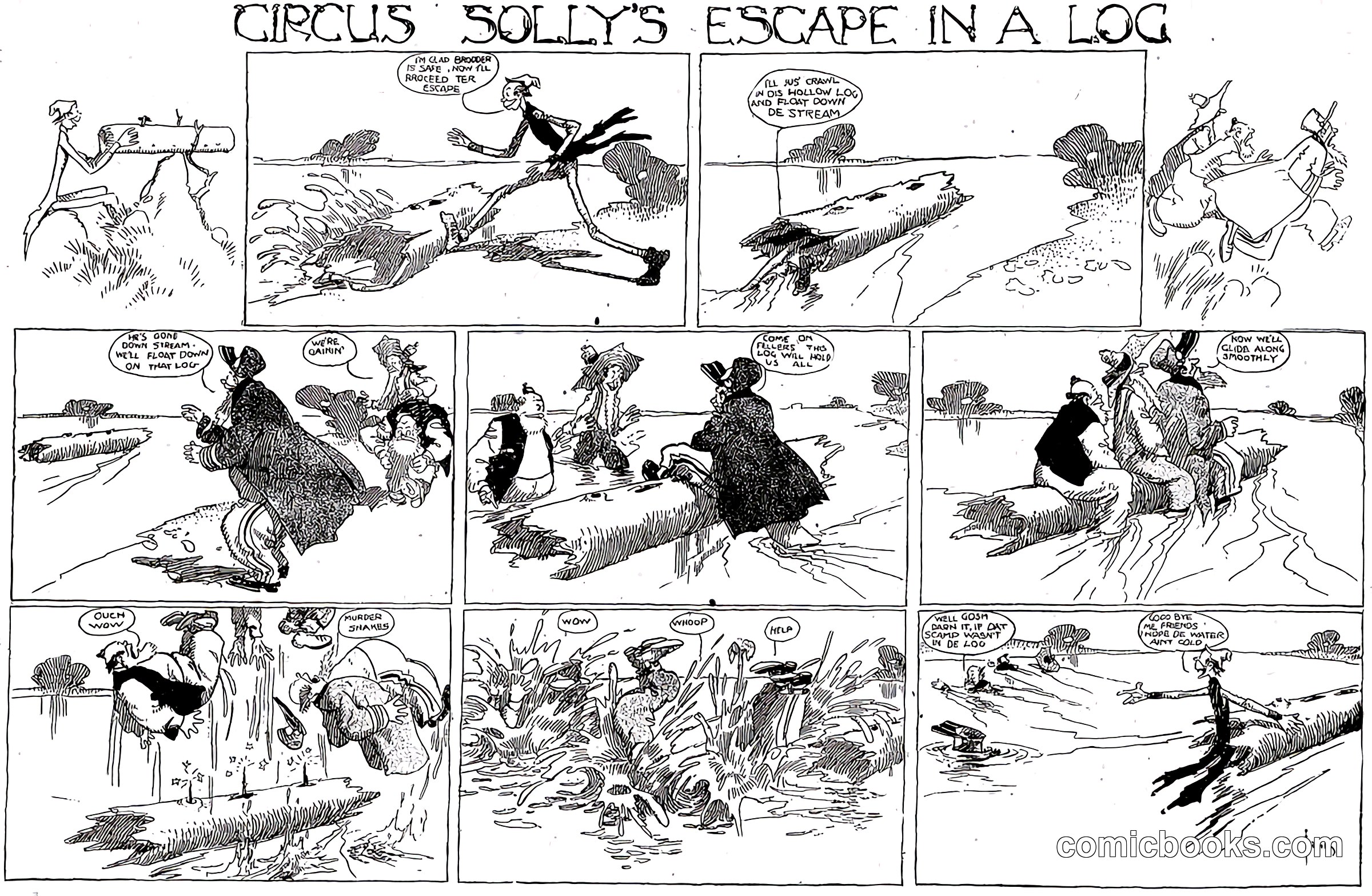 Circus Solly's Escape in a Log