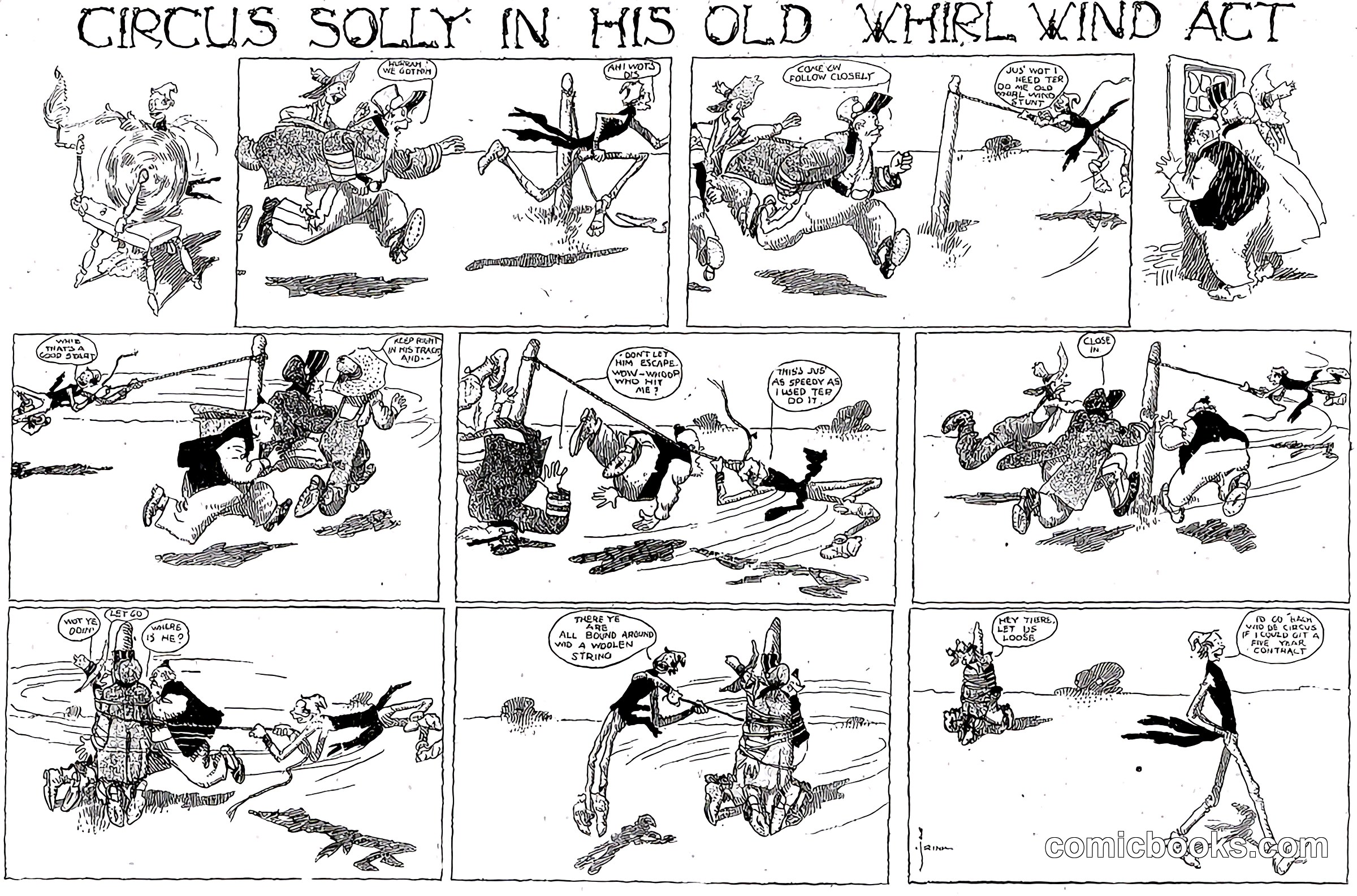 Circus Solly in His Old Whirl Wind Act