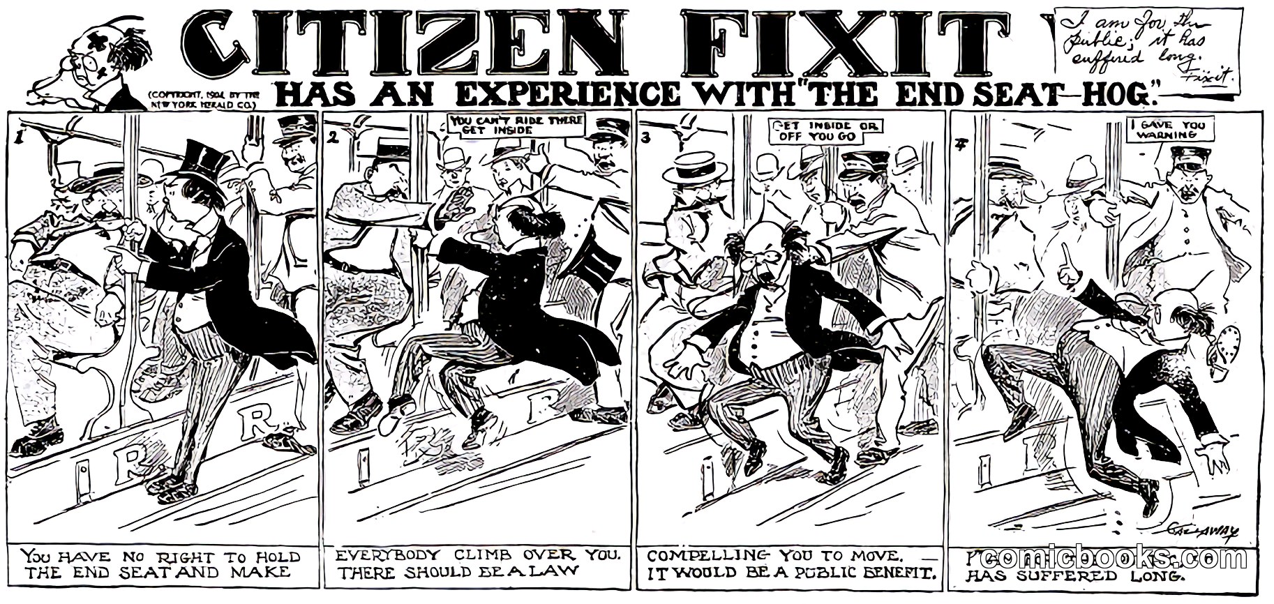 Citizen Fixit: 'Has an Experience with the End Seat-Hog'
