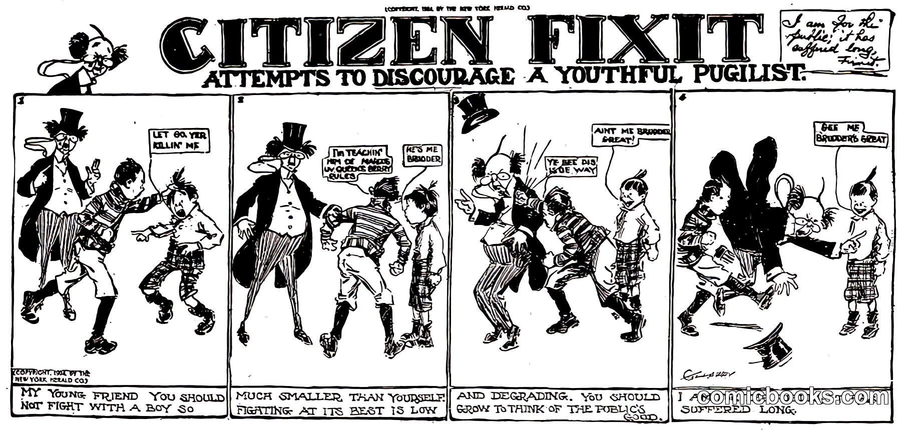 Citizen Fixit: Attempts to Discourage a Youthful Pugilist