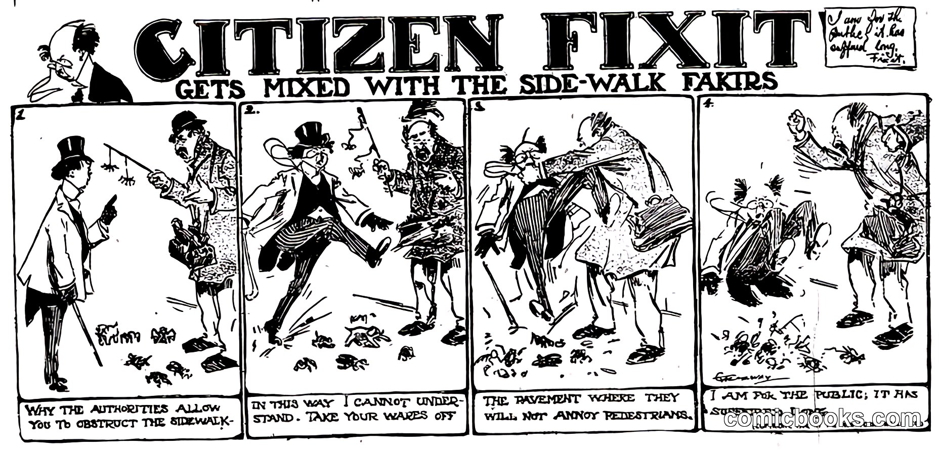 Citizen Fixit Gets Mixed with the Sidewalk Fakirs