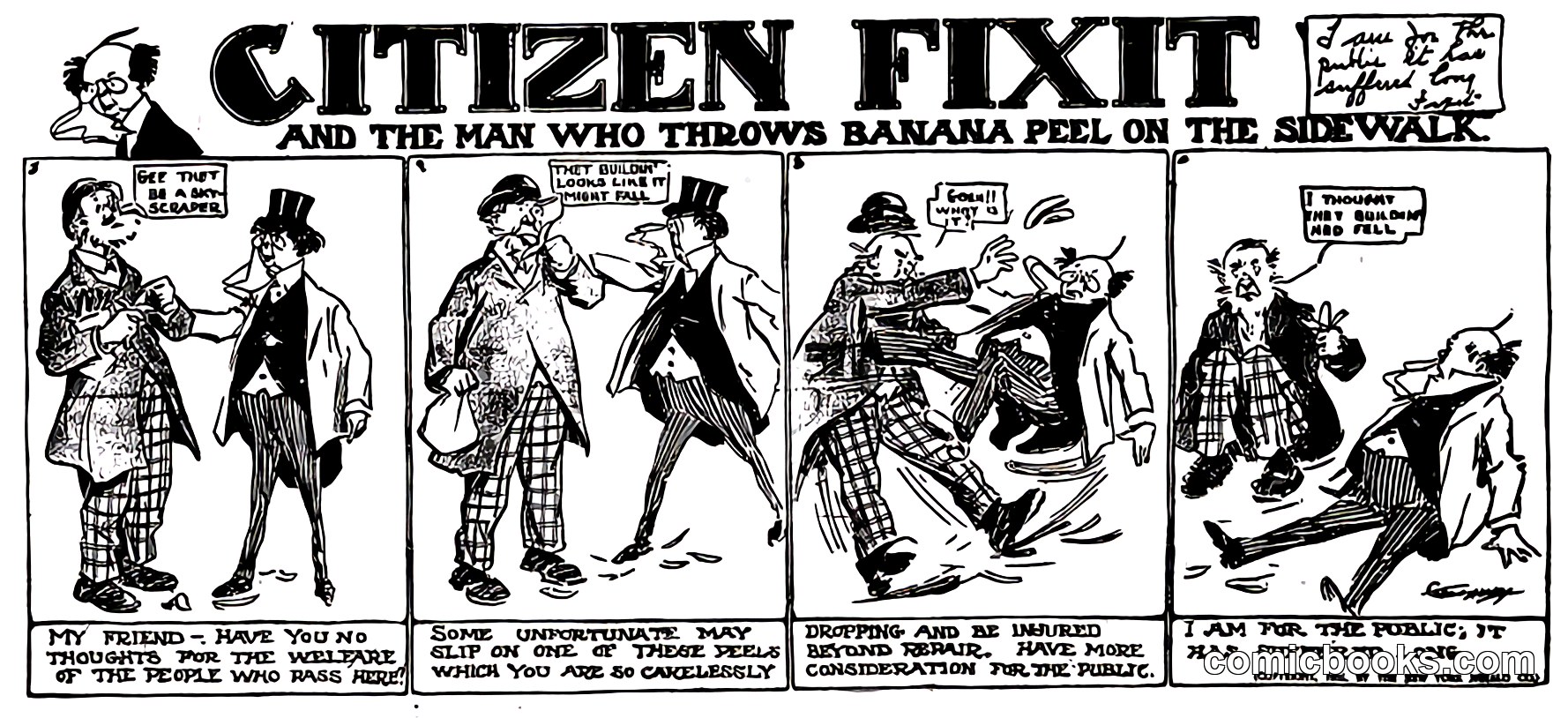 Citizen Fixit and the Man Who Throws Banana Peel on the Sidewalk