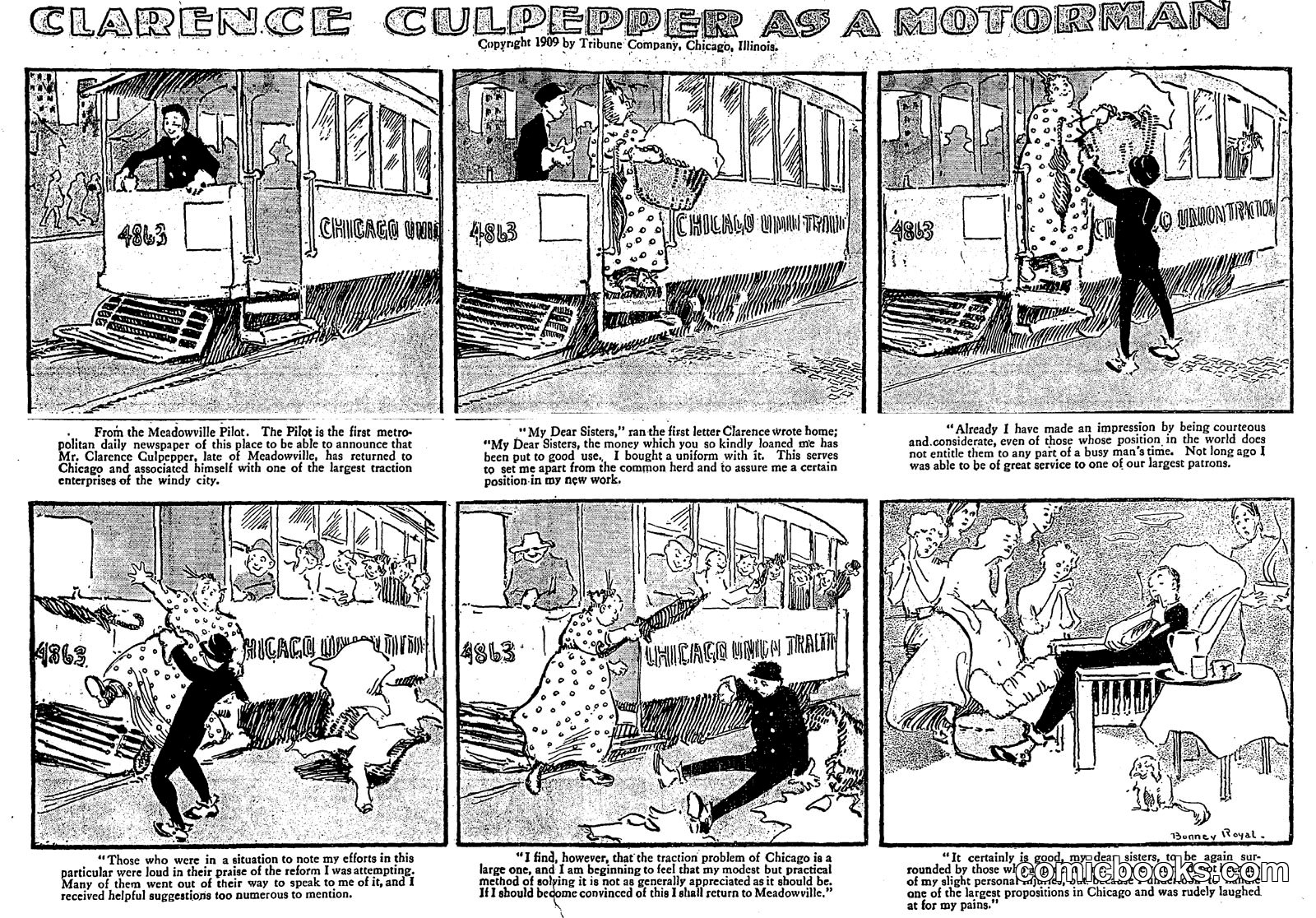Clarence Culpepper as a Motorman