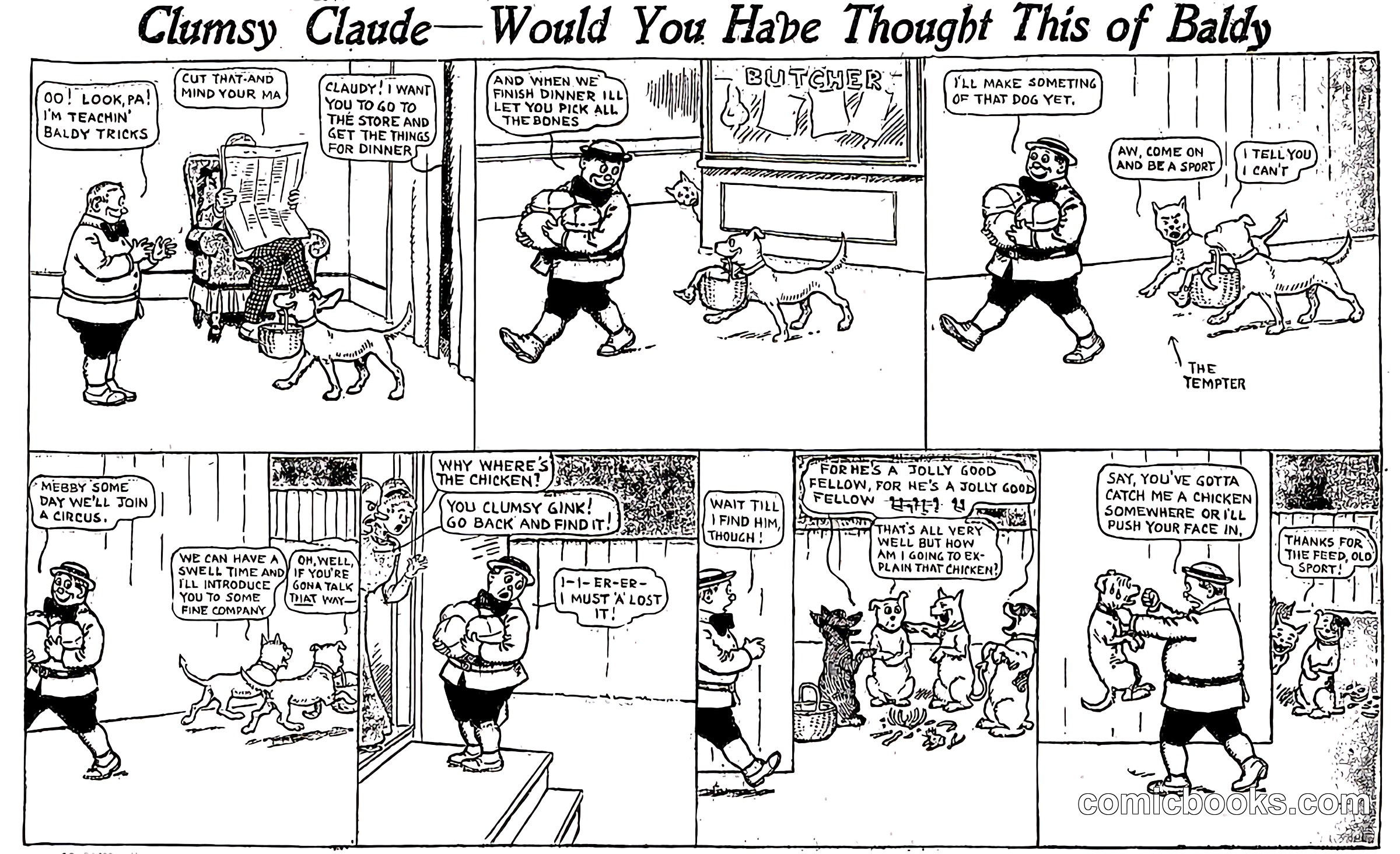 Clumsy Claude—Would You Have Thought This of Baldy