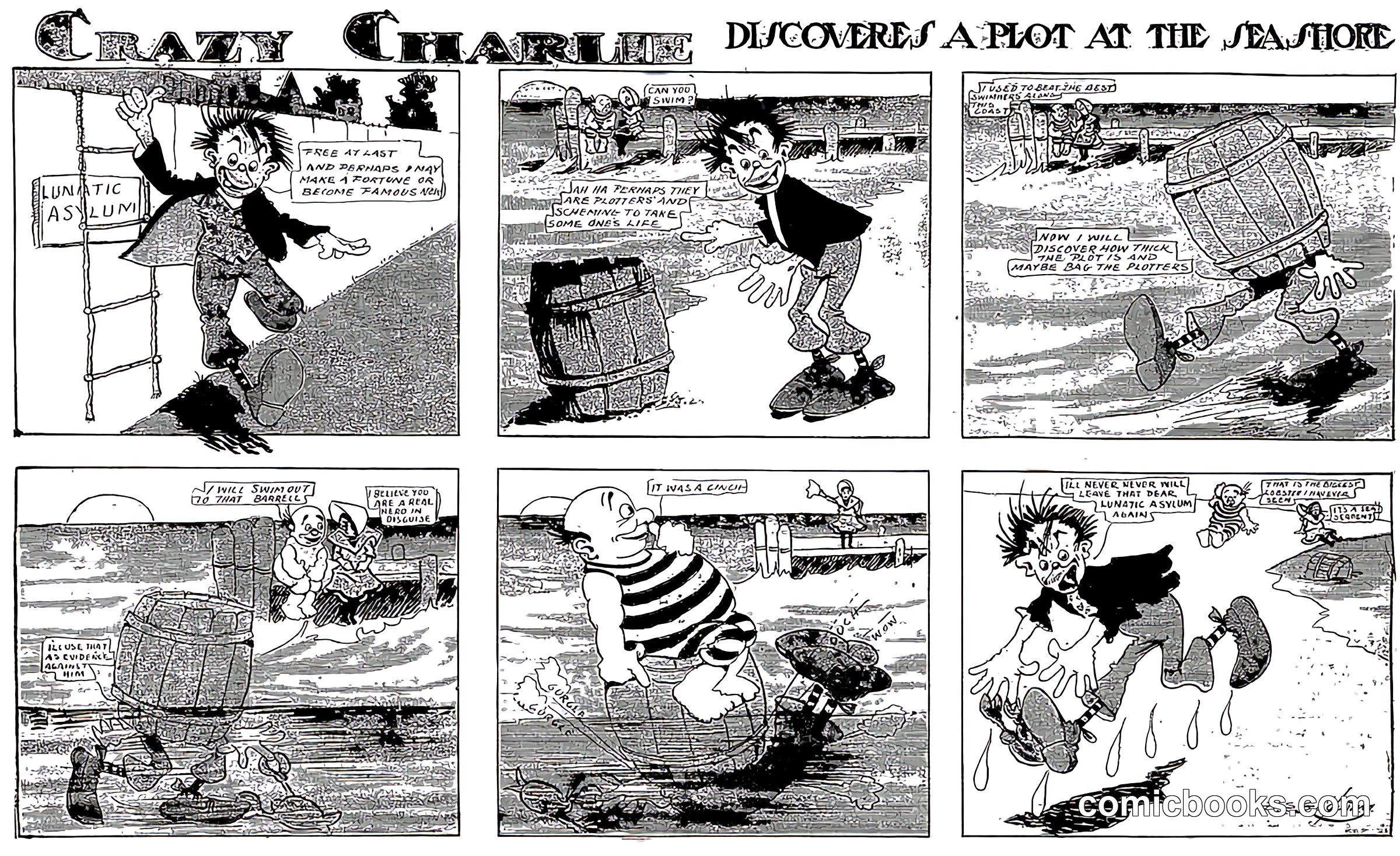 Crazy Charlie Discovers a Plot at the Seashore