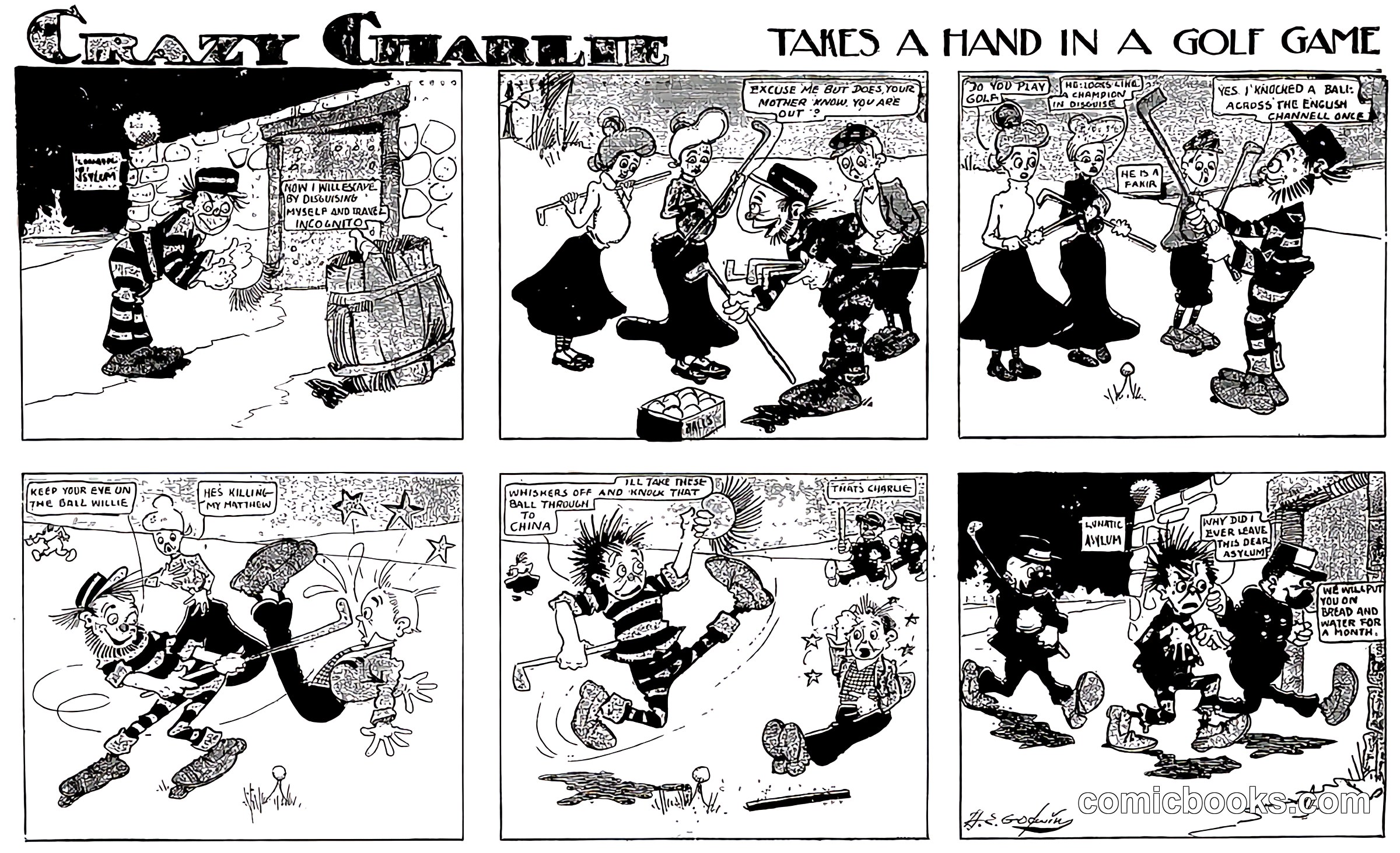 Crazy Charlie Takes a Hand in a Golf Game