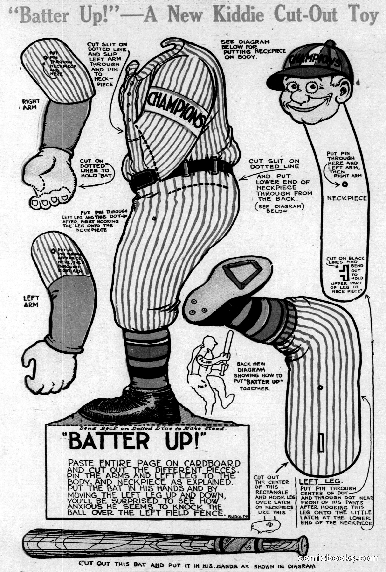 Batter Up! — A Kiddie Cut-Out Toy