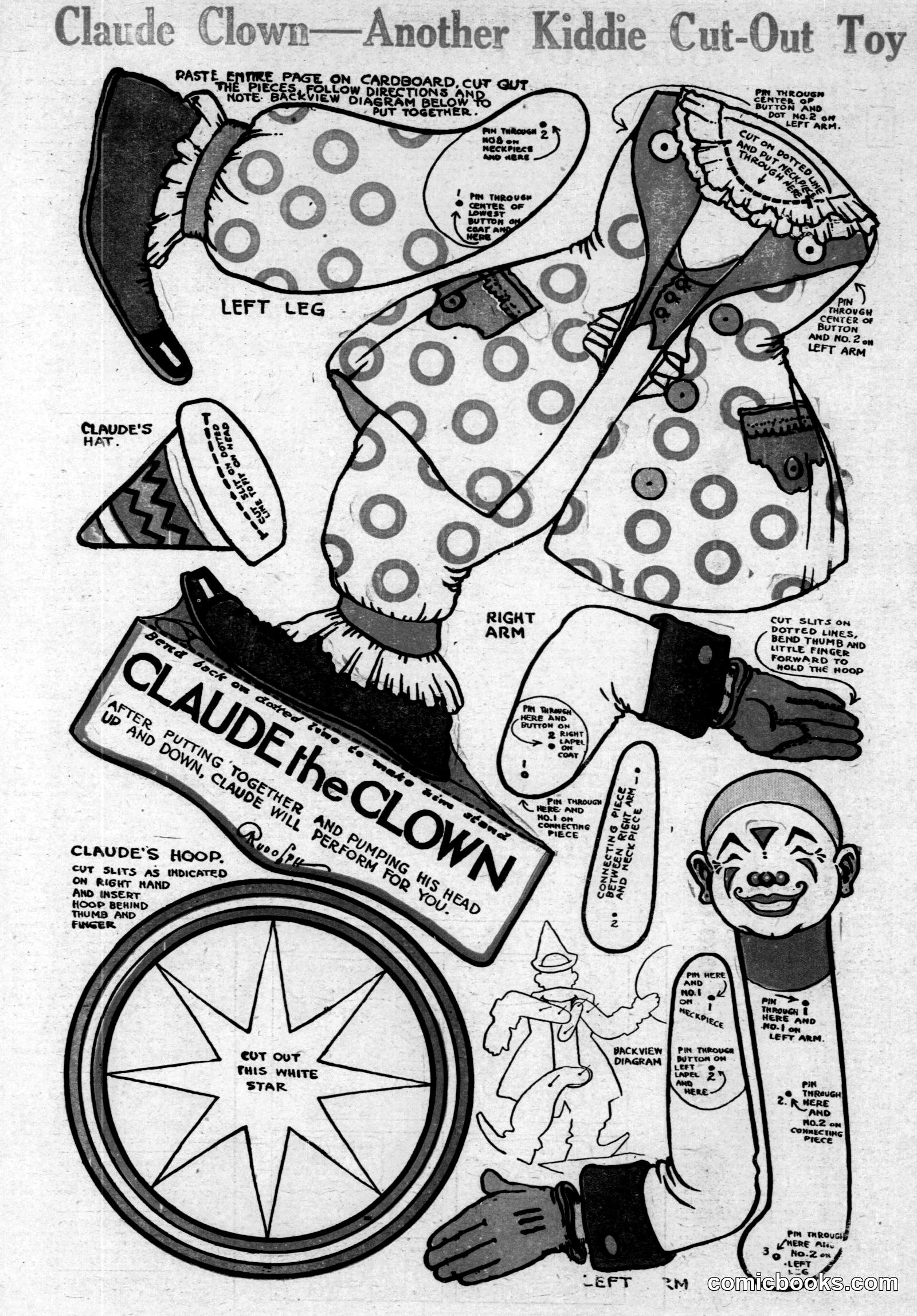 Claude the Clown—Another Kiddie Cut-Out Toy
