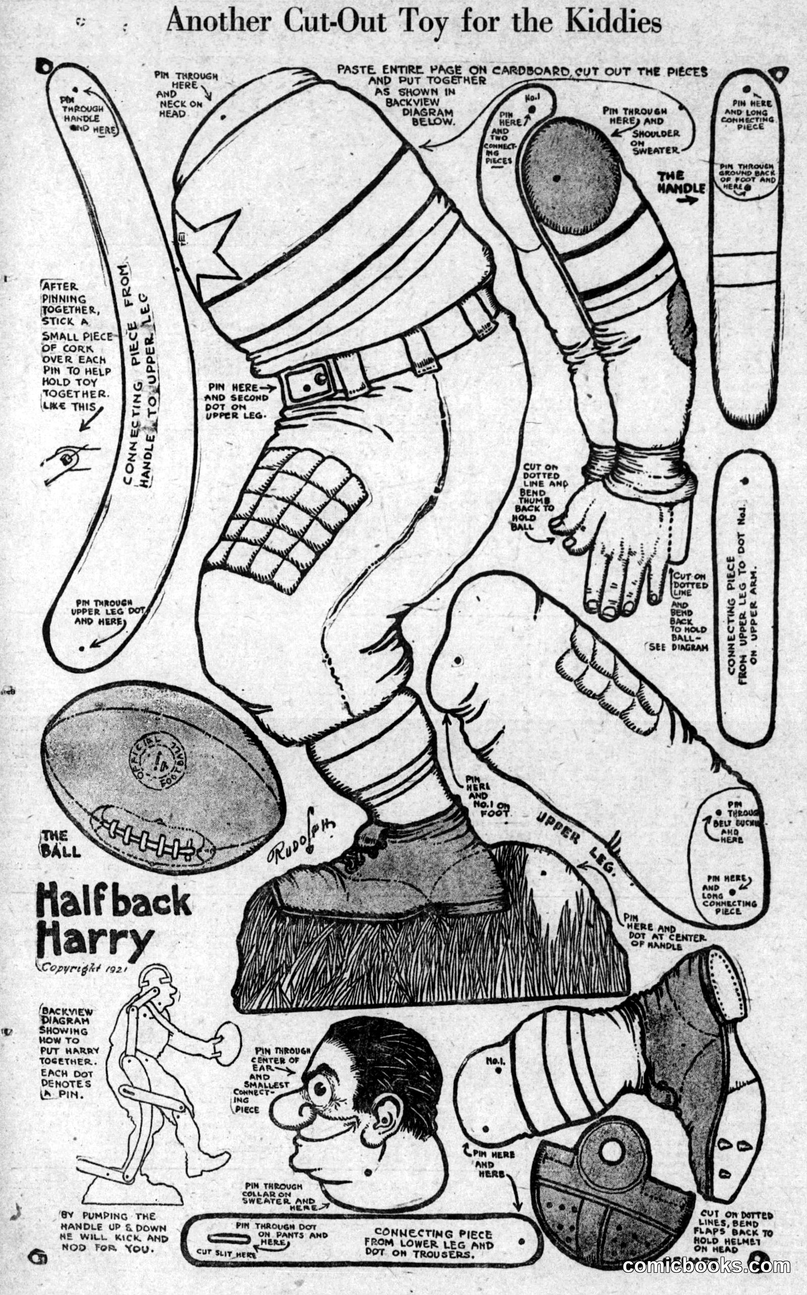Cut-Out Toy: Halfback Harry