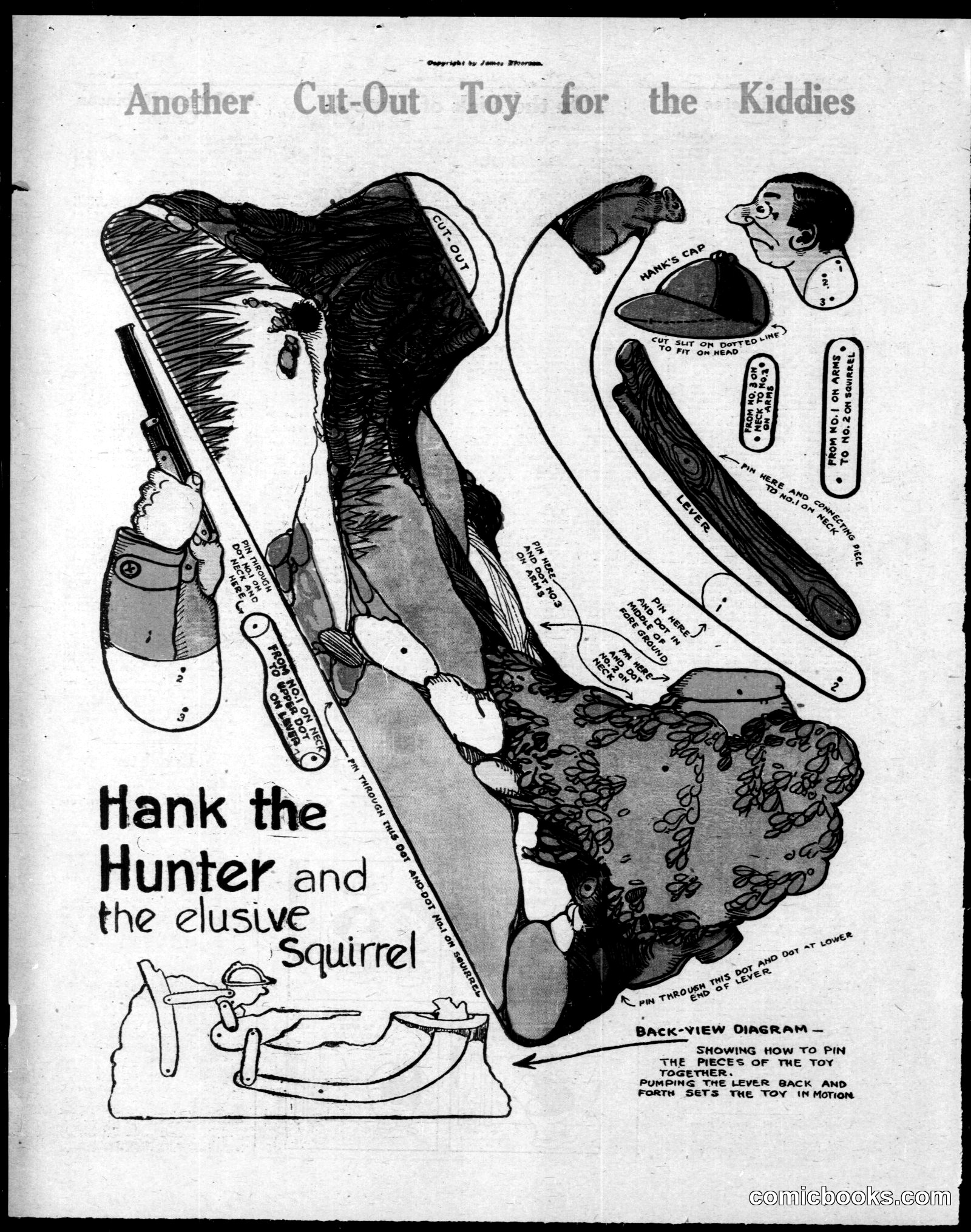 Cut-Out Toys: Hank the Hunter and the Elusive Squirrel