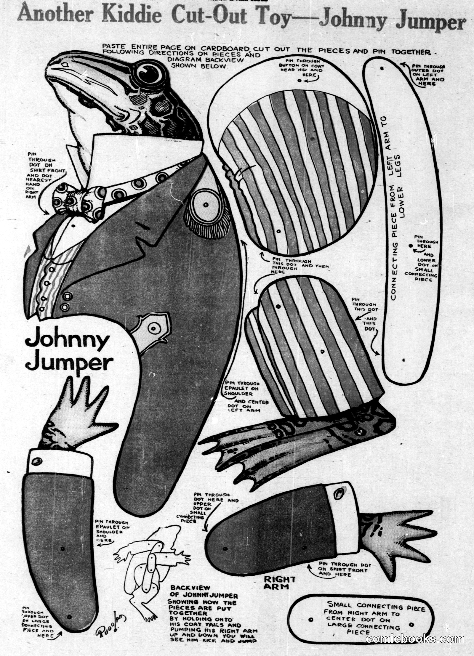 Johnny Jumper Cut-Out Toy