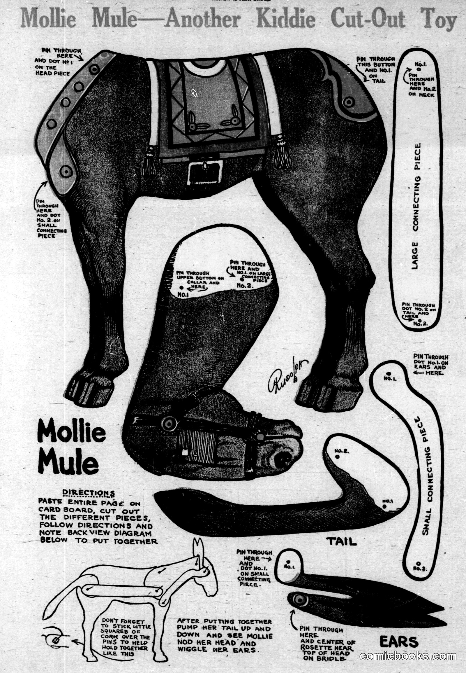 Mollie Mule Cut-Out Toy