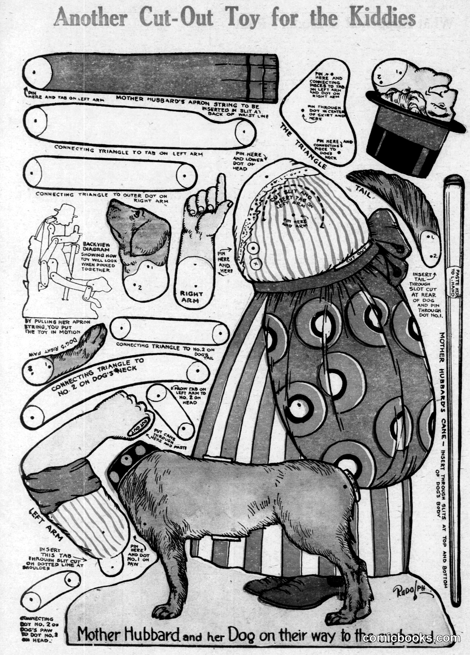 Cut-Out Toys — Mother Hubbard and Her Dog