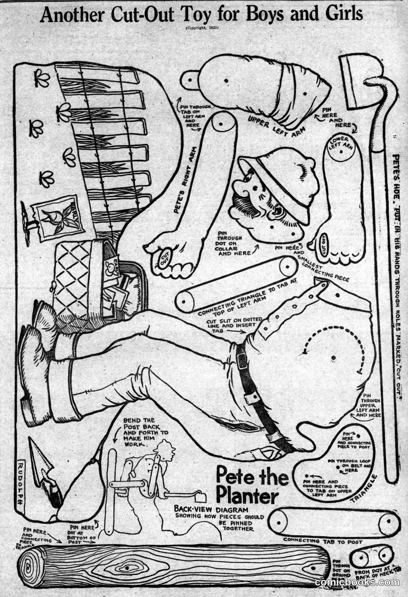 Pete the Planter Cut-Out Toy