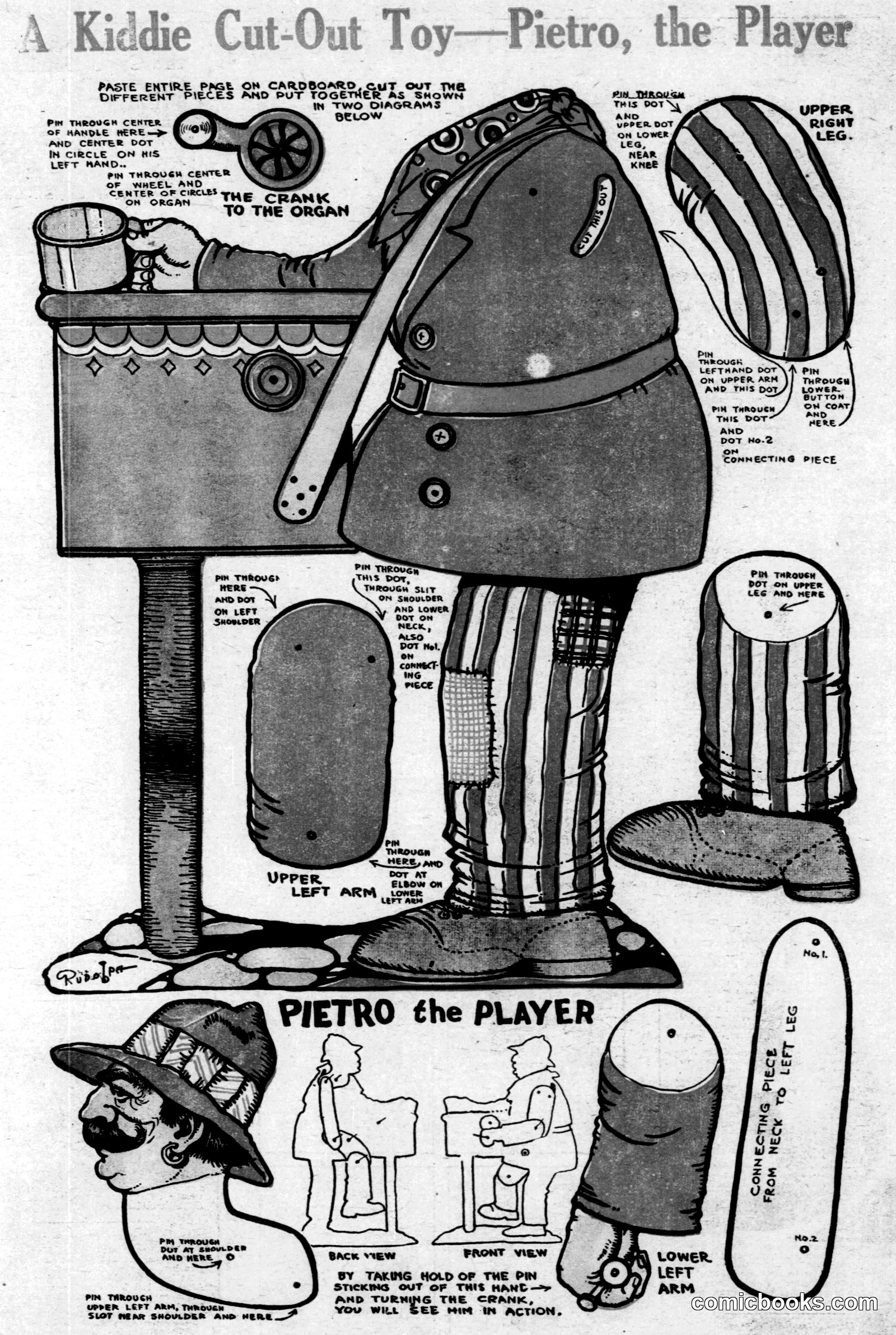 A Kiddie Cut-Out Toy—Pietro, the Player