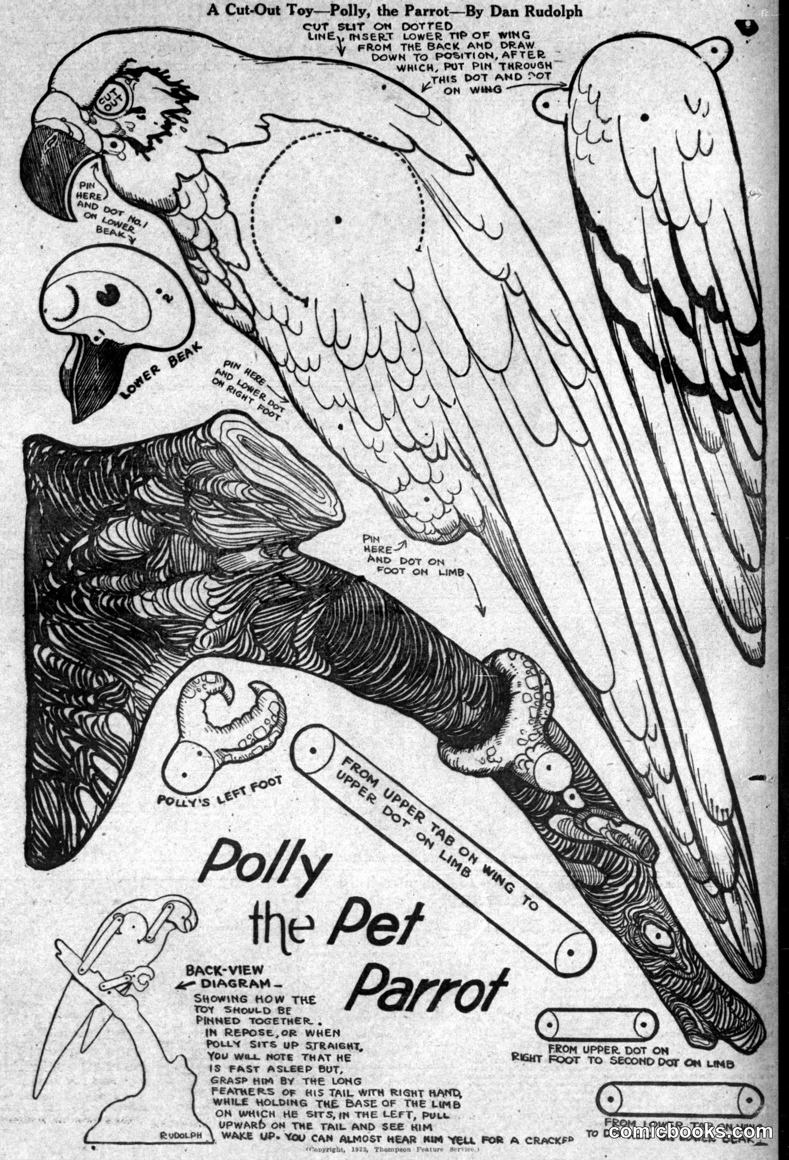 A Cut-Out Toy—Polly the Parrot