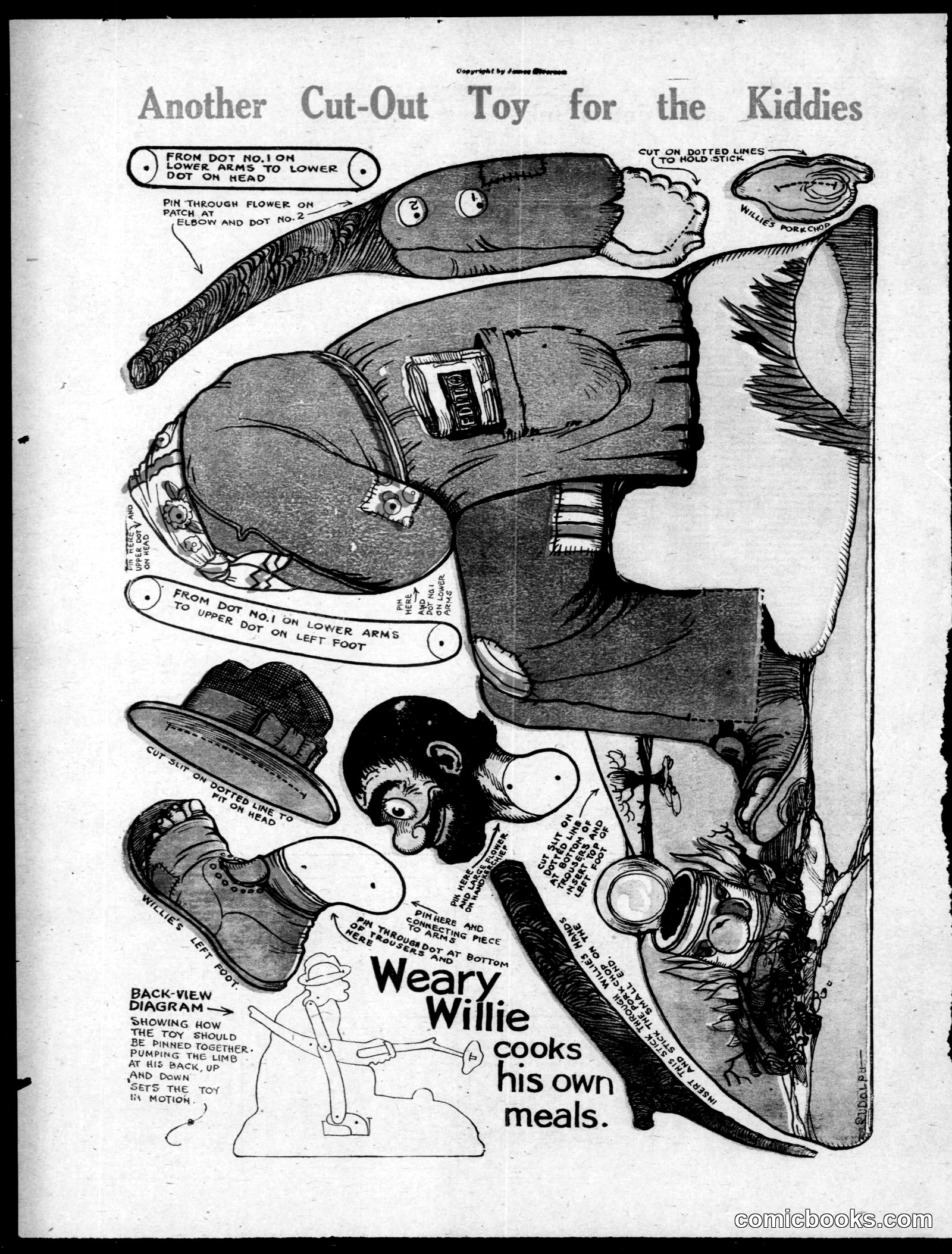 Weary Willie Cut-Out Toy