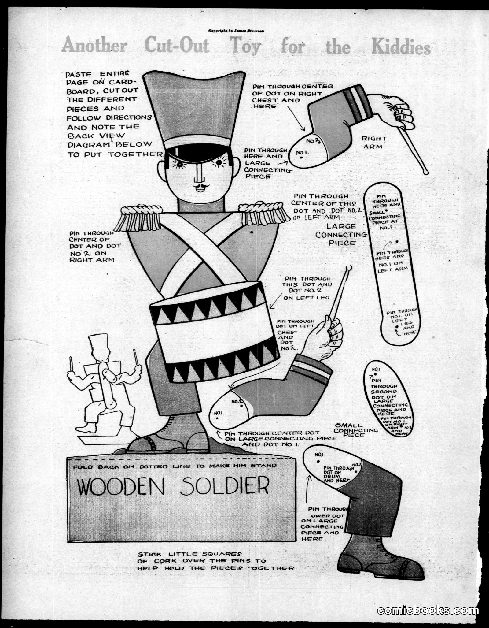 Cut-Out Toy: Wooden Soldier
