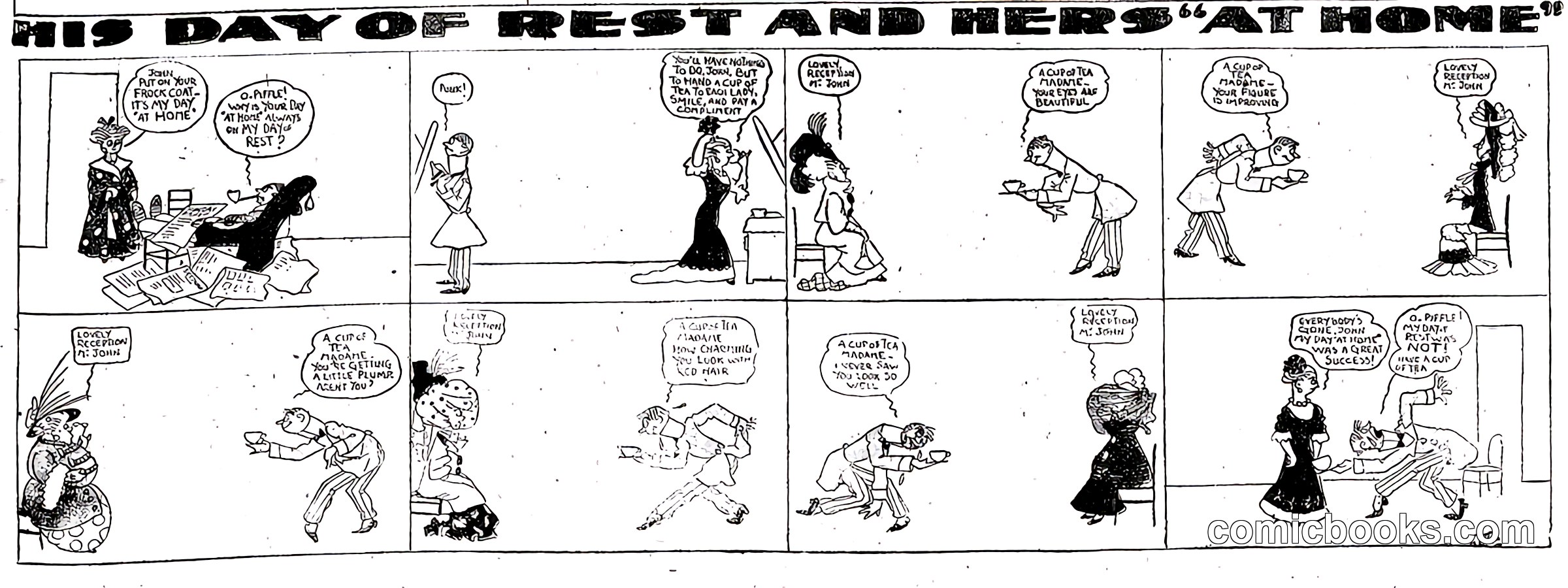 His Day of Rest and Hers 'At Home'