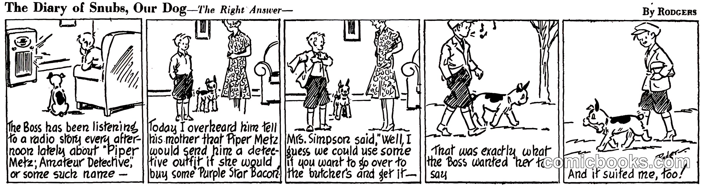 The Diary of Snubs, Our Dog—The Right Answer