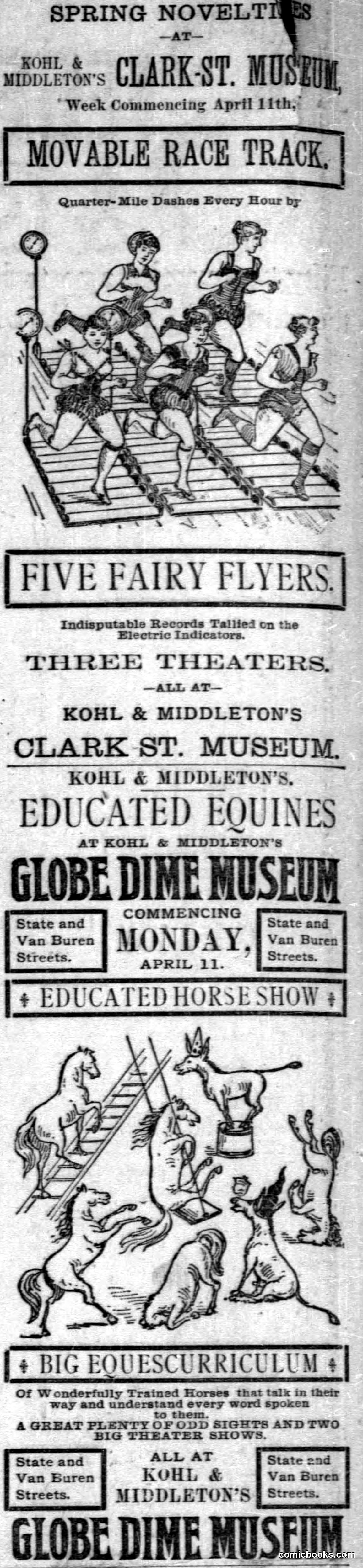 Spring Novelties: Clark St. Museum Advertisement
