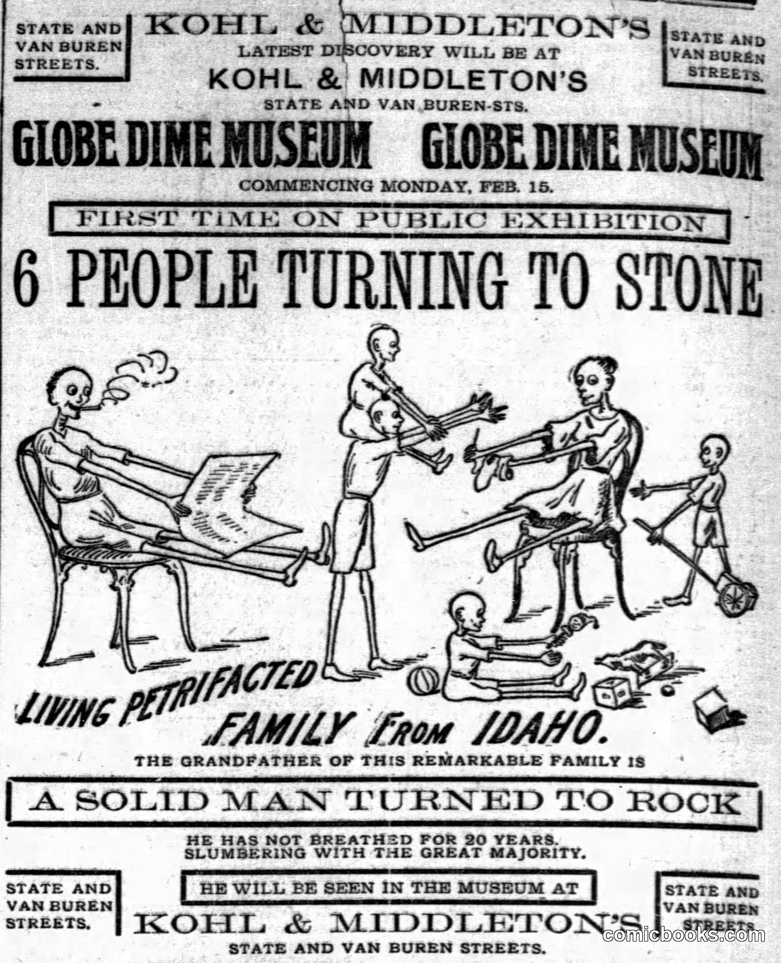 Globe Dime Museum Advertisement
