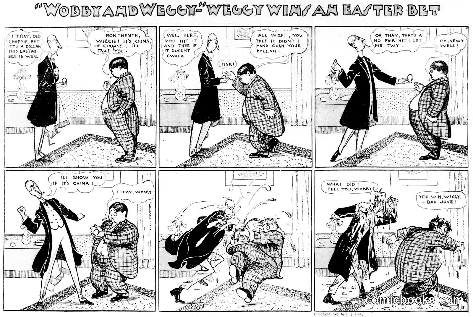Wobby and Weggy: Weggy Wins an Easter Bet