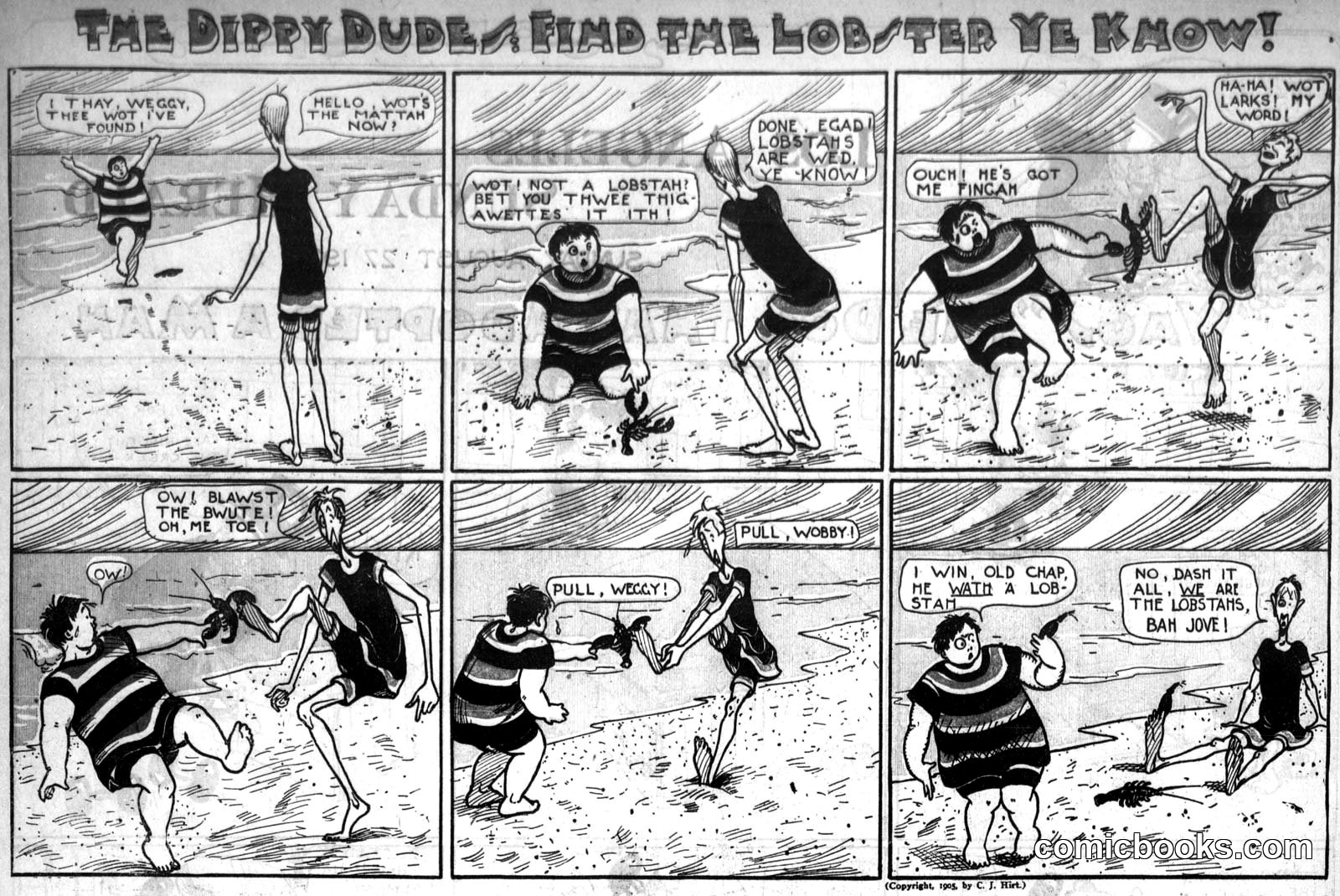 The Dippy Dude Finds the Lobster Ye Know!