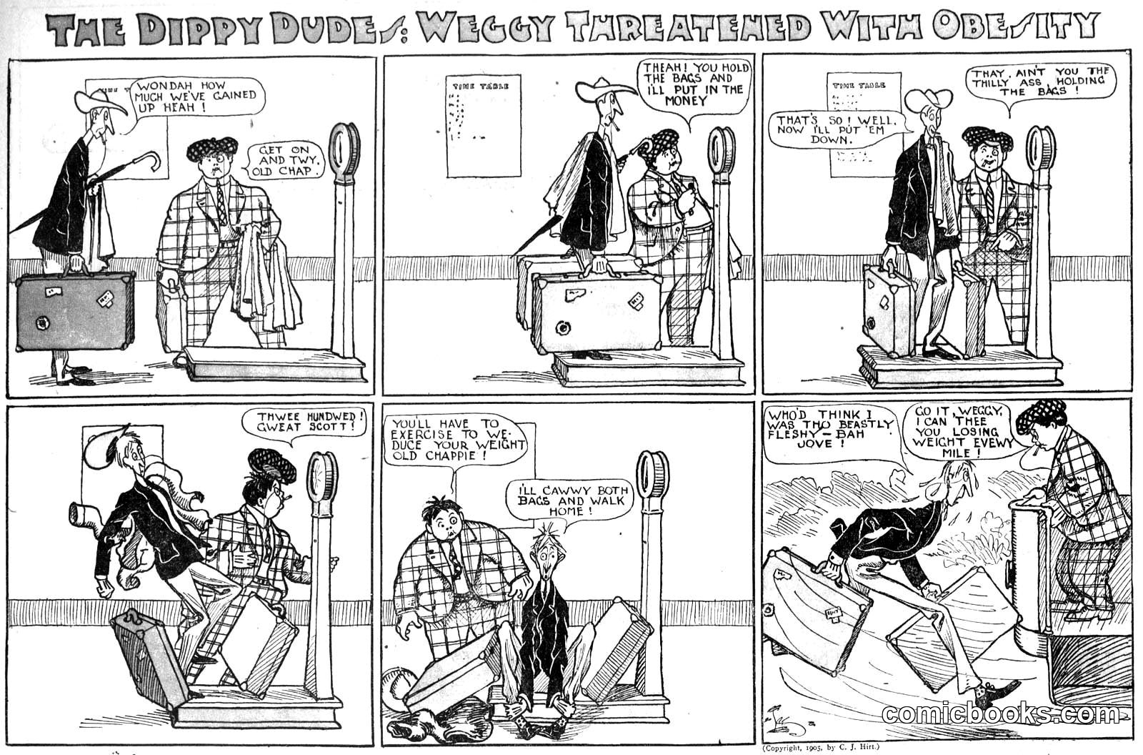 The Dippy Dudes: Weggy Threatened with Obesity