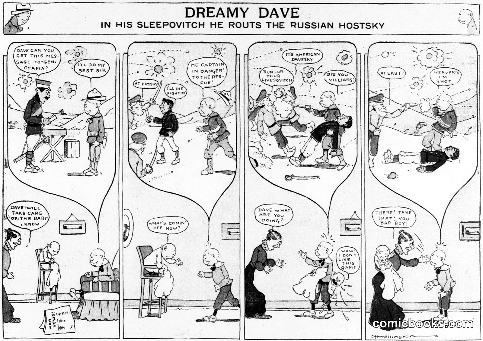 Dreamy Dave in His Sleepovitch He Routs the Russian Hostsky