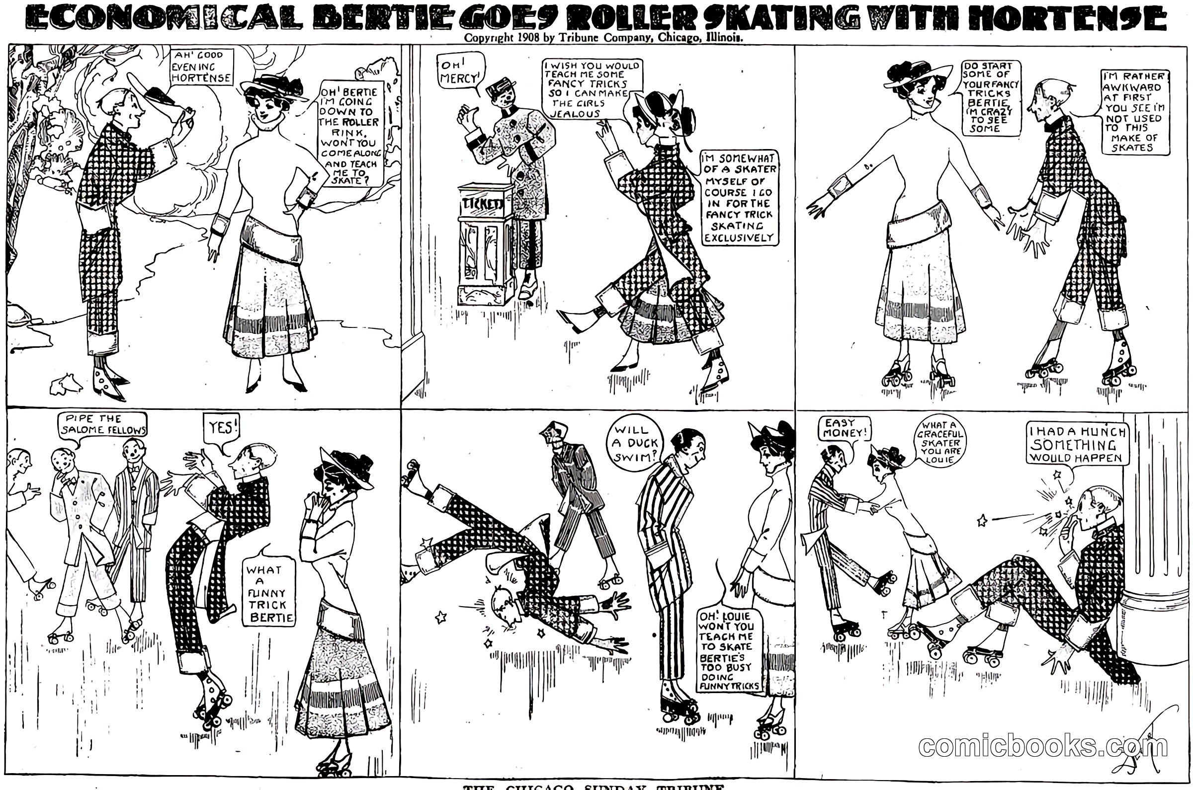 Economical Bertie Goes Roller Skating with Hortense