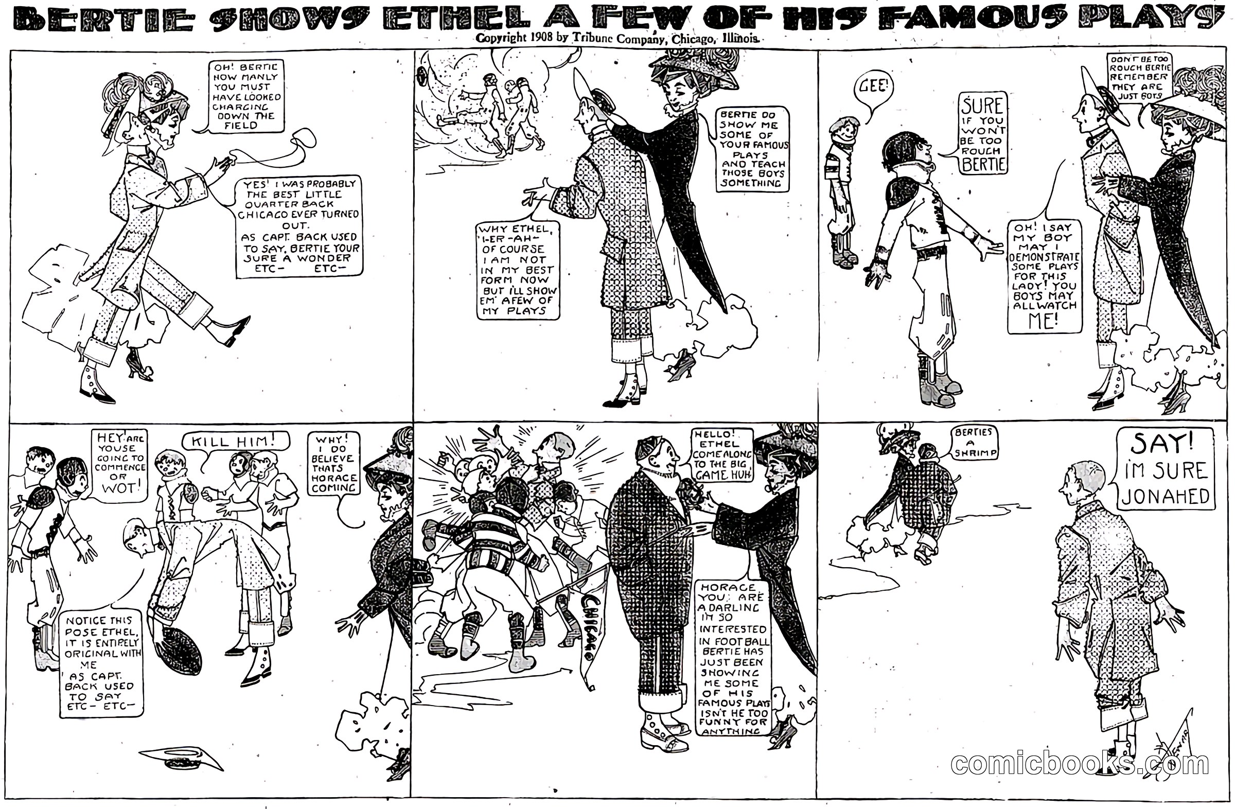 Bertie Shows Ethel a Few of His Famous Plays