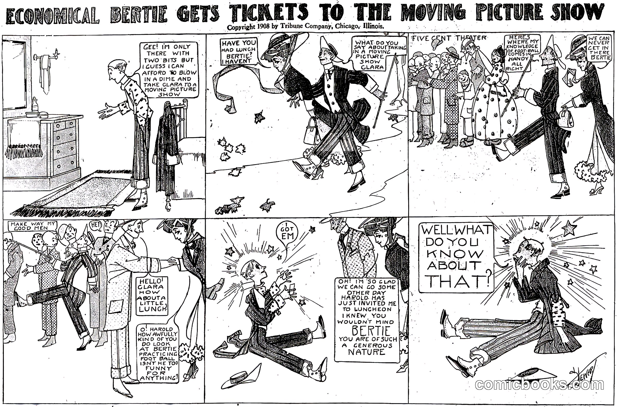 Economical Bertie Gets Tickets to the Moving Picture Show