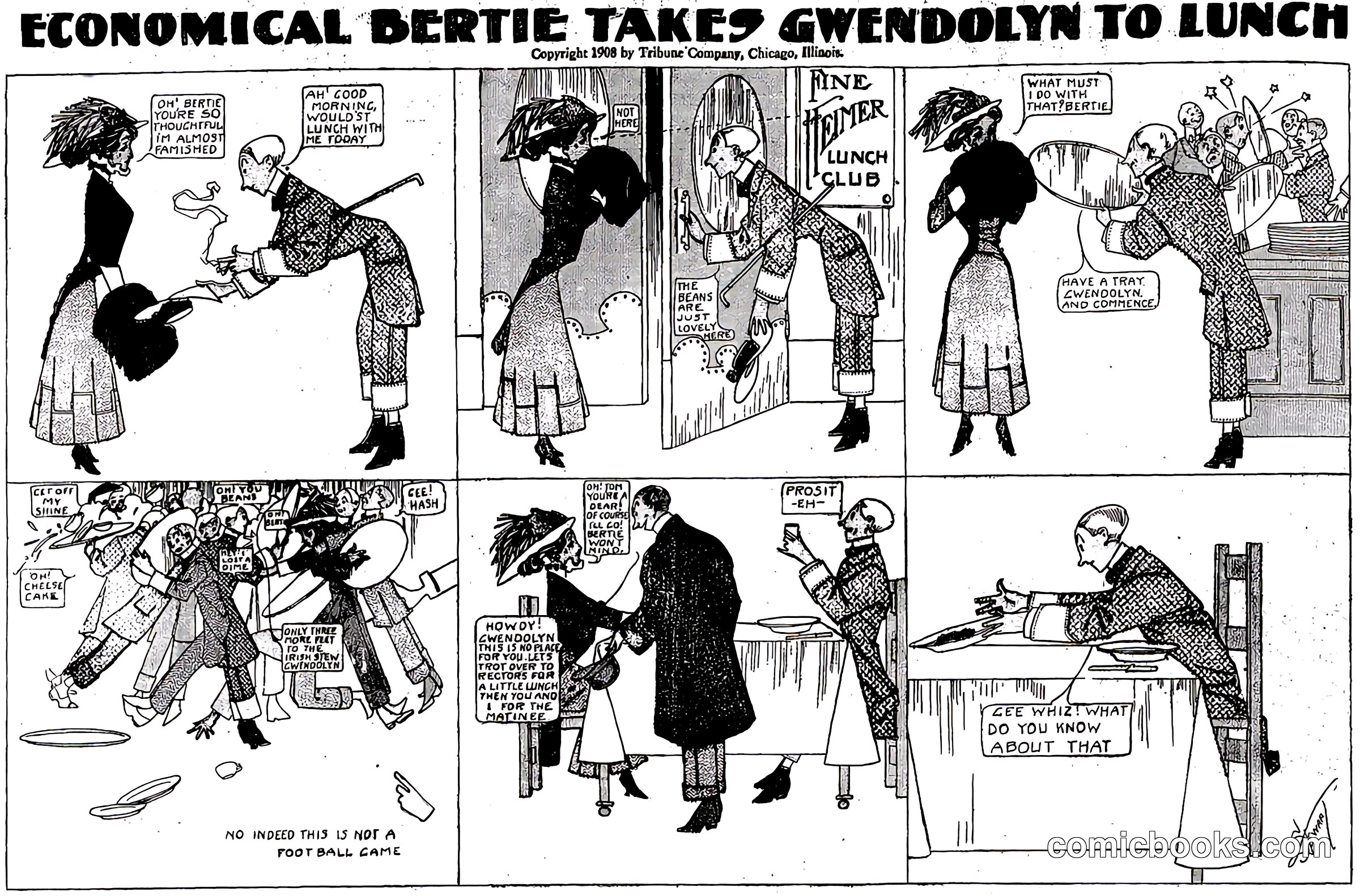 Economical Bertie Takes Gwendolyn to Lunch