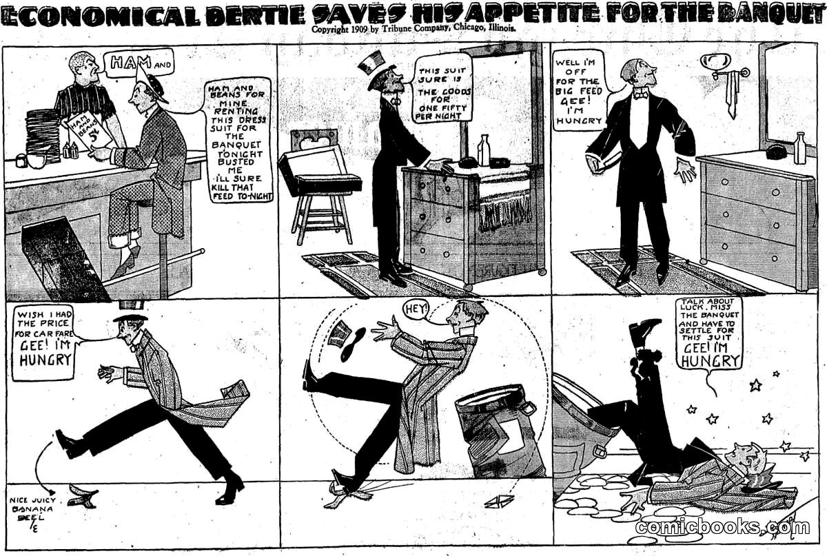 Economical Bertie Saves His Appetite for the Banquet