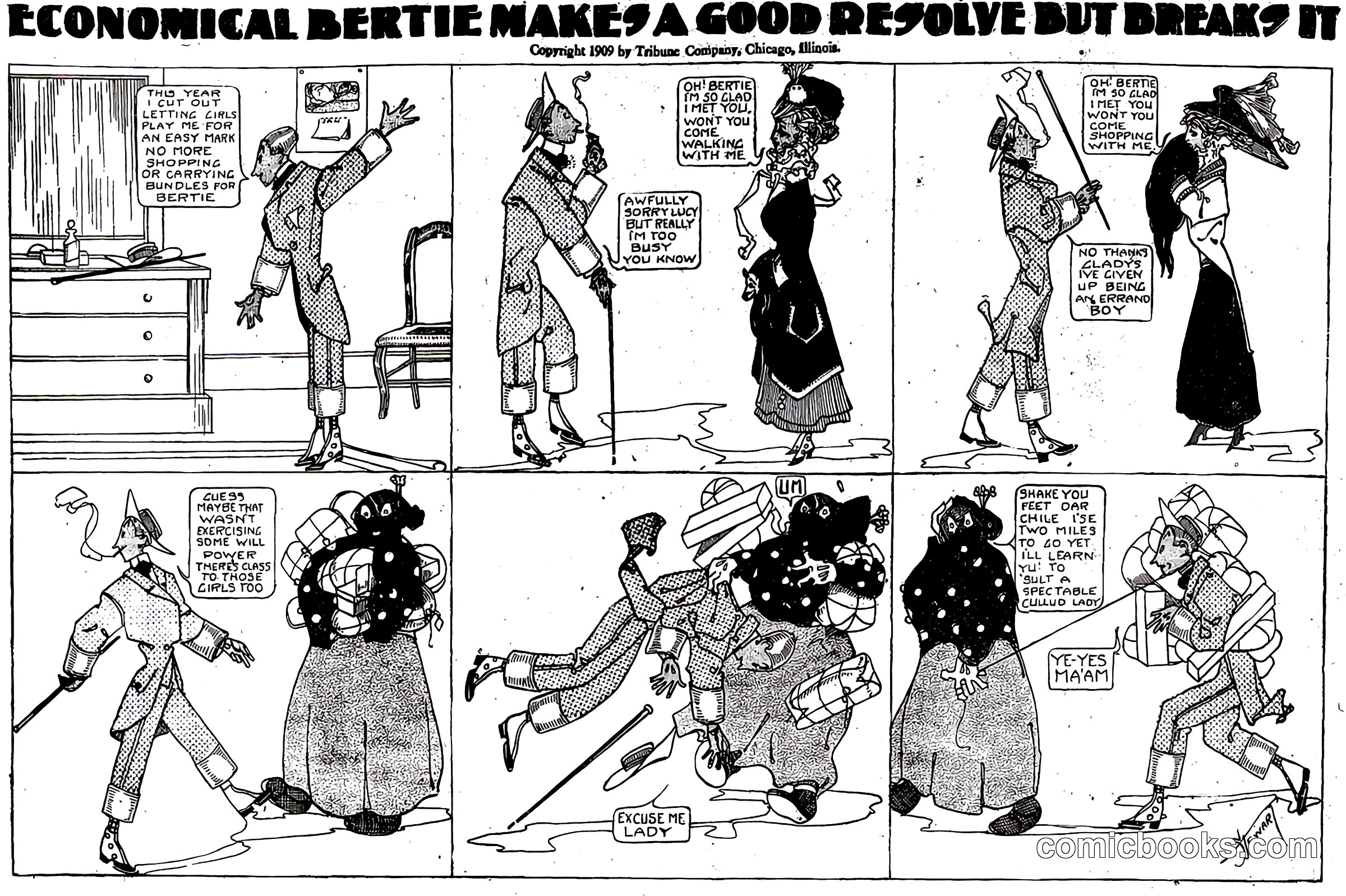Economical Bertie Makes a Good Resolve but Breaks It