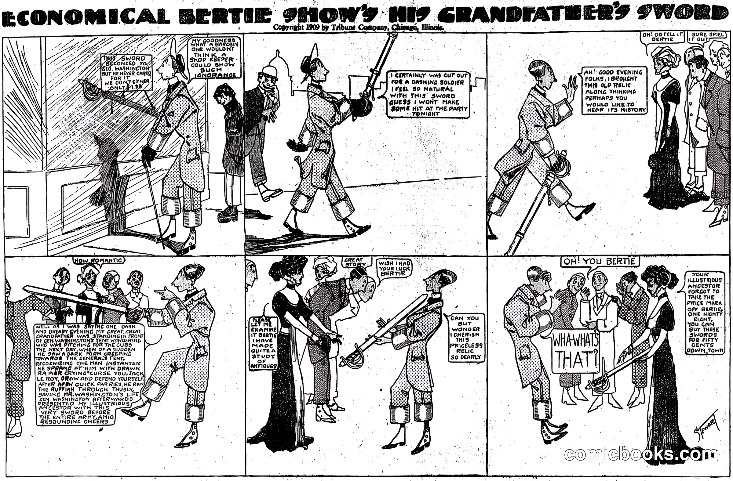 Economical Bertie Shows Grandfather's Sword