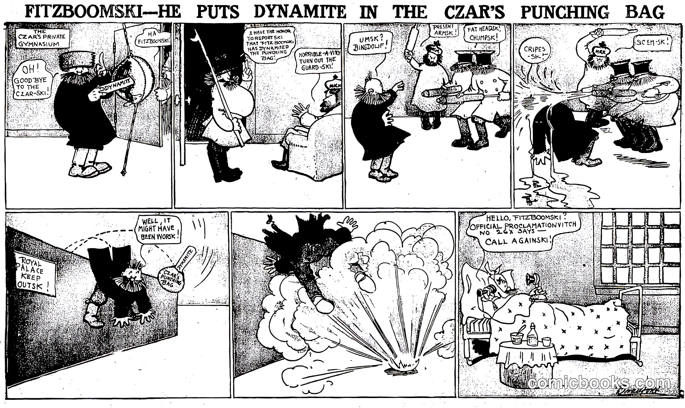 Fizzboomski—He Puts Dynamite in the Czar's Punching Bag