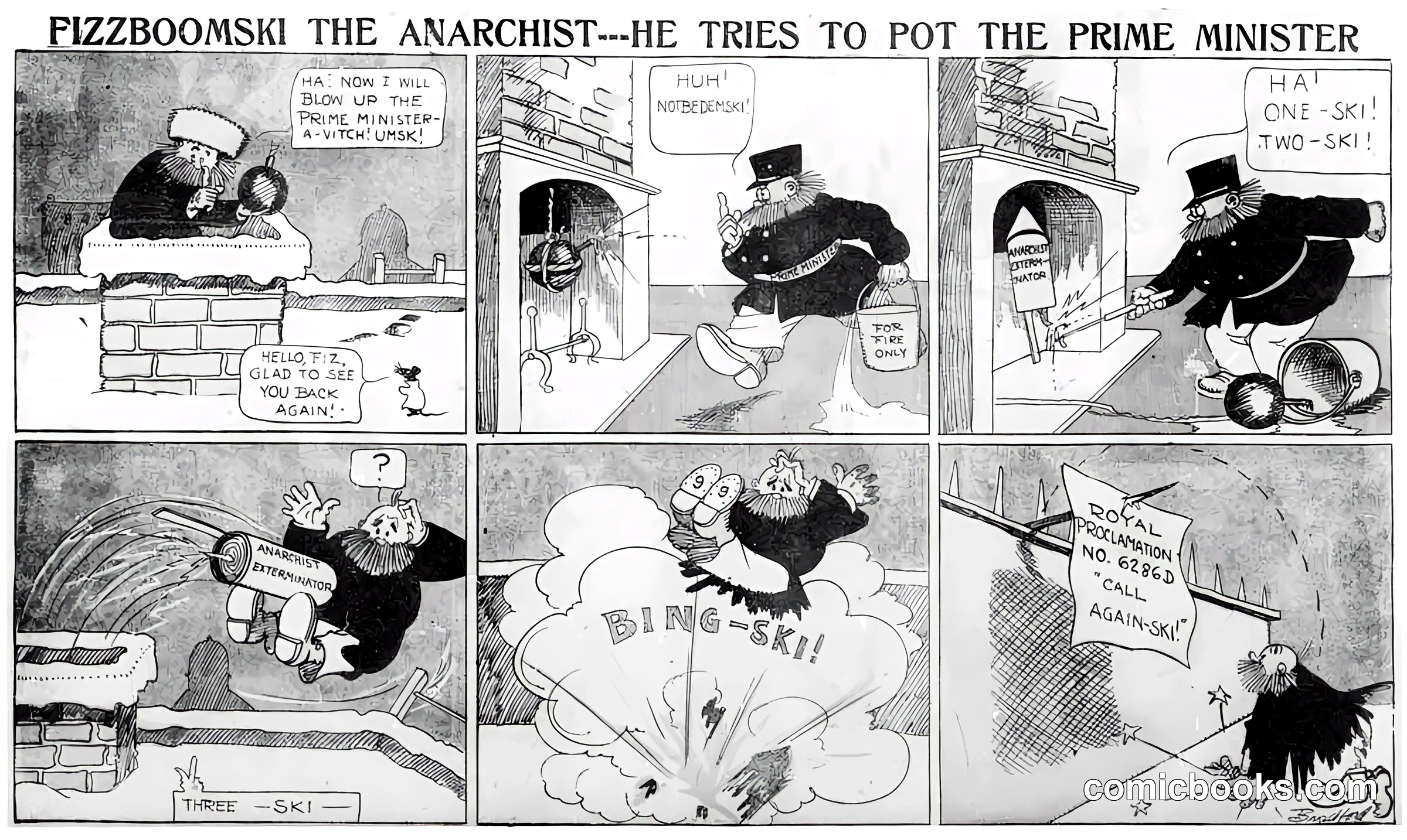 Fizzboomski the Anarchist—He Tries to Pot the Prime Minister