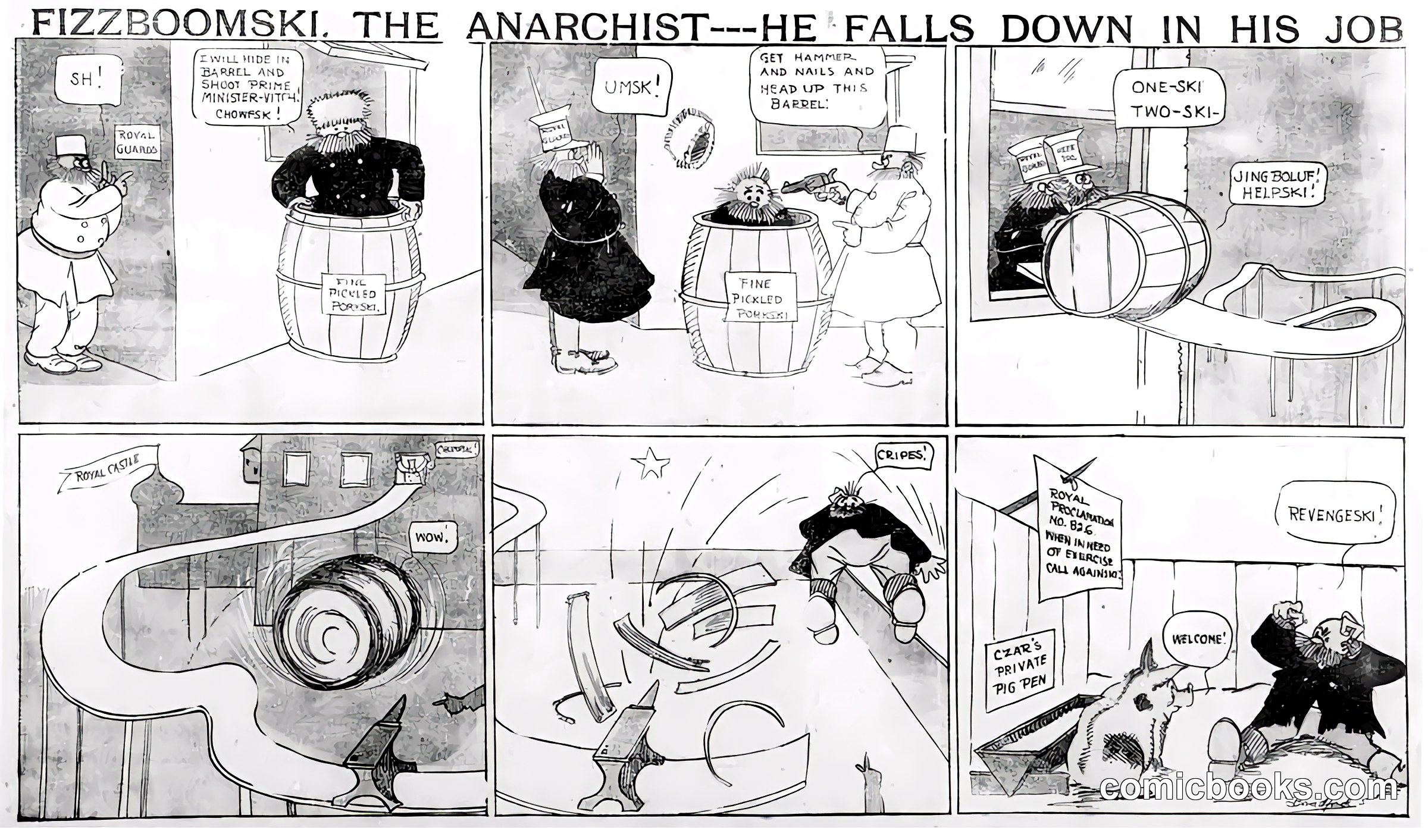 Fizzboomski the Anarchist—He Falls Down in His Job