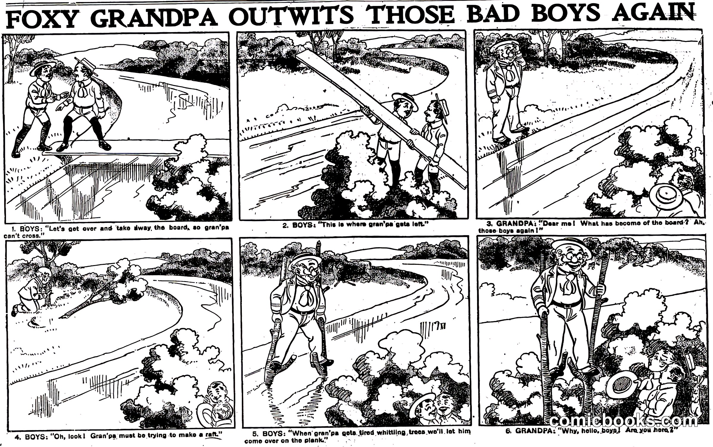 Foxy Grandpa Outwits Those Bad Boys Again