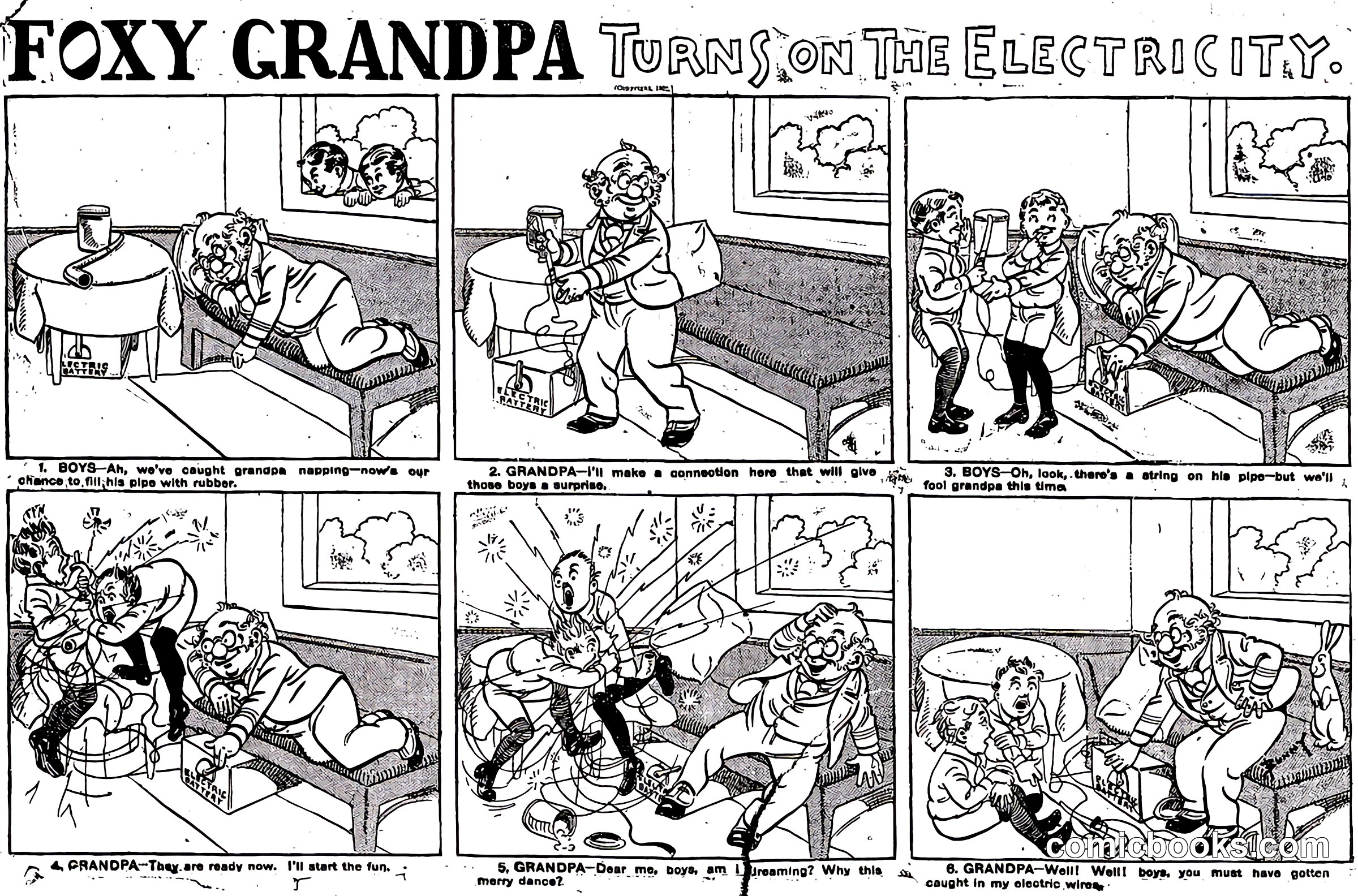 Foxy Grandpa Turns On the Electricity