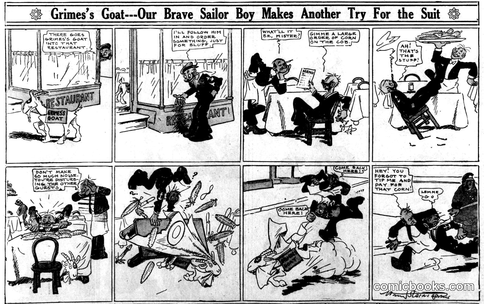 Grimes's Goat—Our Brave Sailor Boy Makes Another Try For the Suit