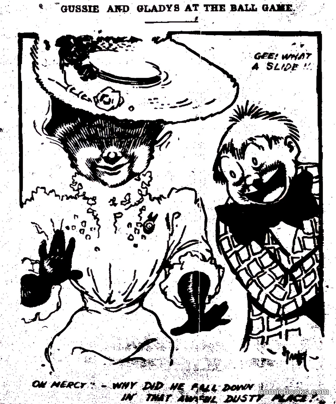 Gussie and Gladys at the Ball Game