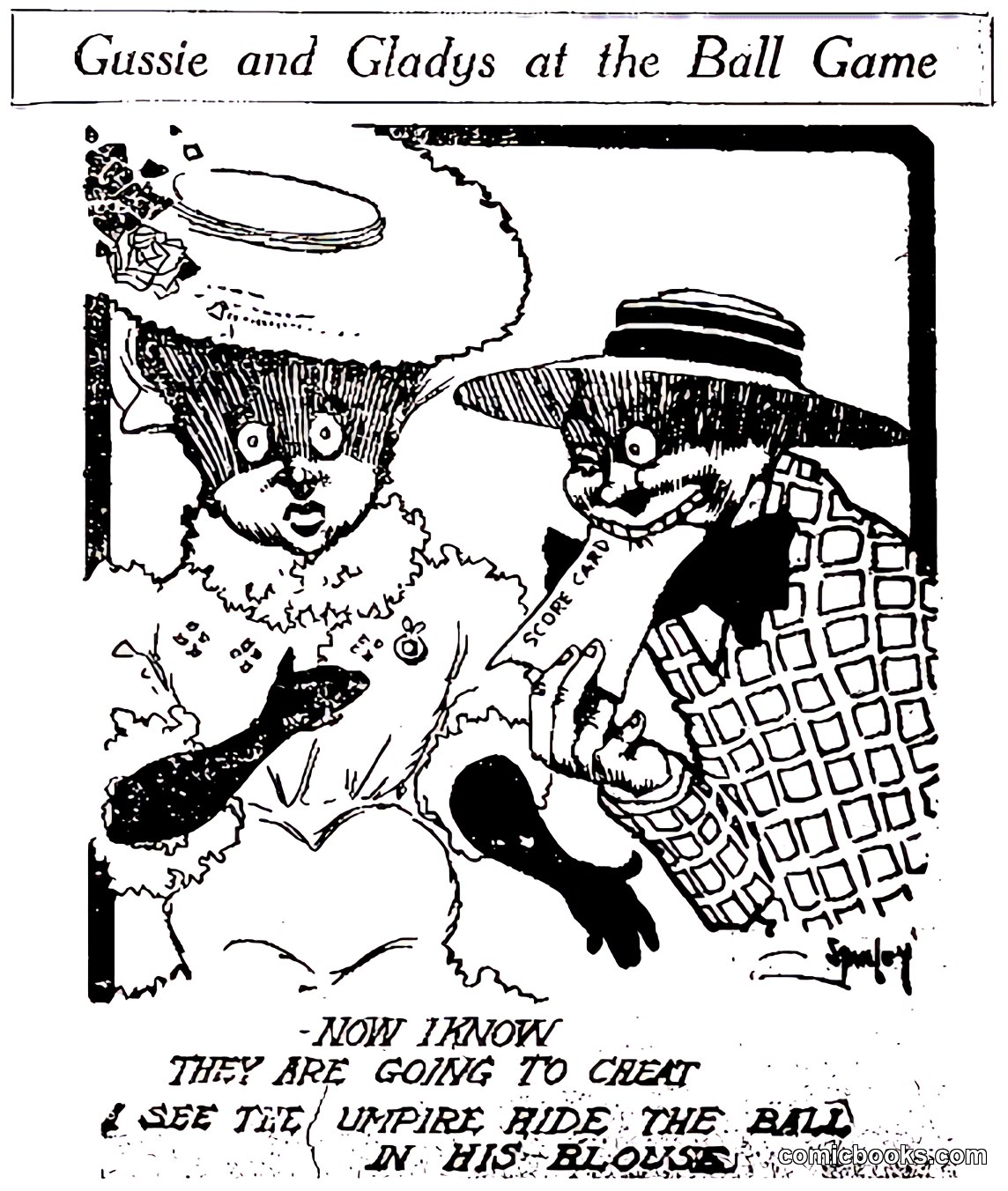 Gussie and Gladys at the Ball Game