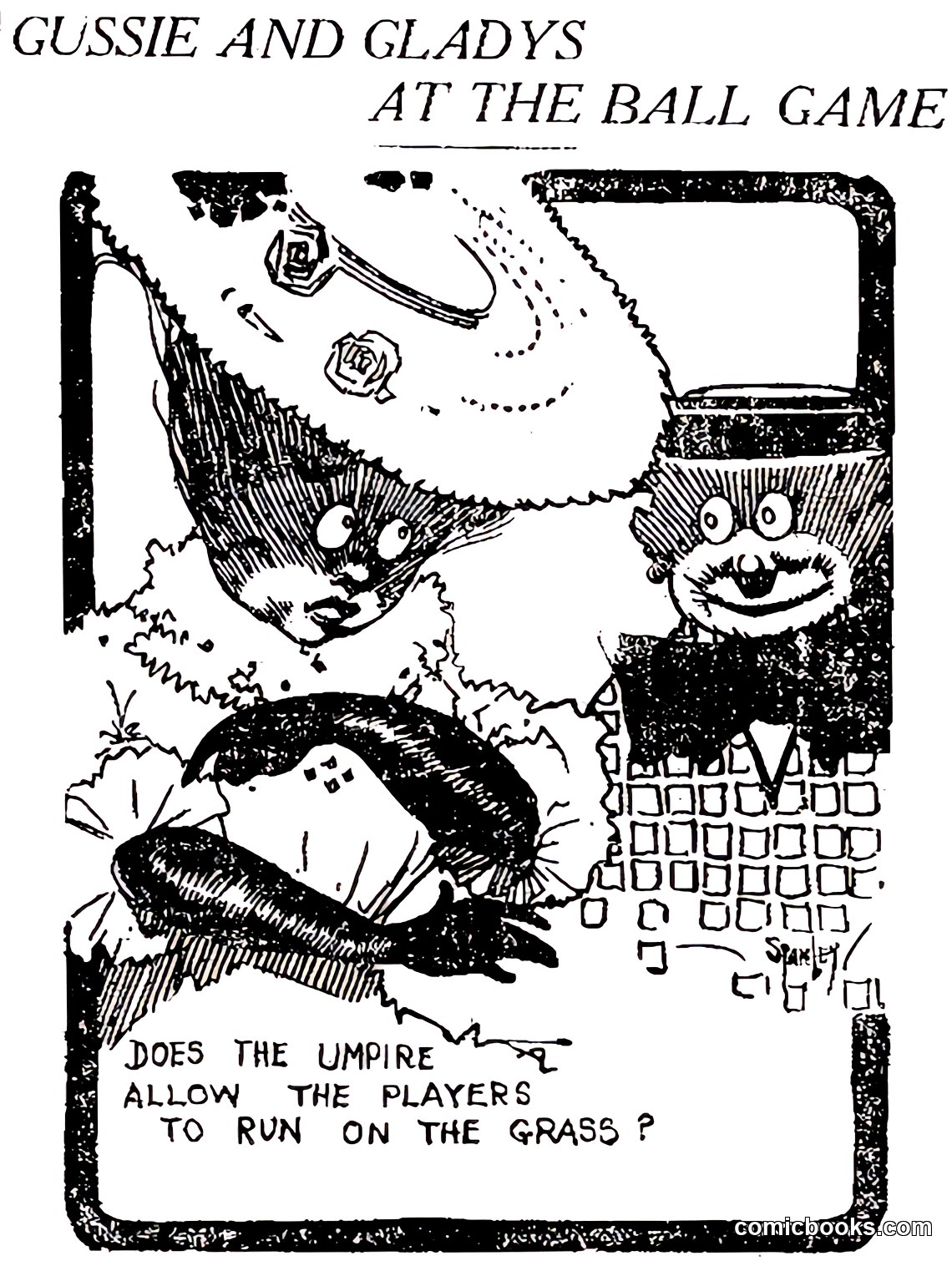 Gussie and Gladys at the Ball Game