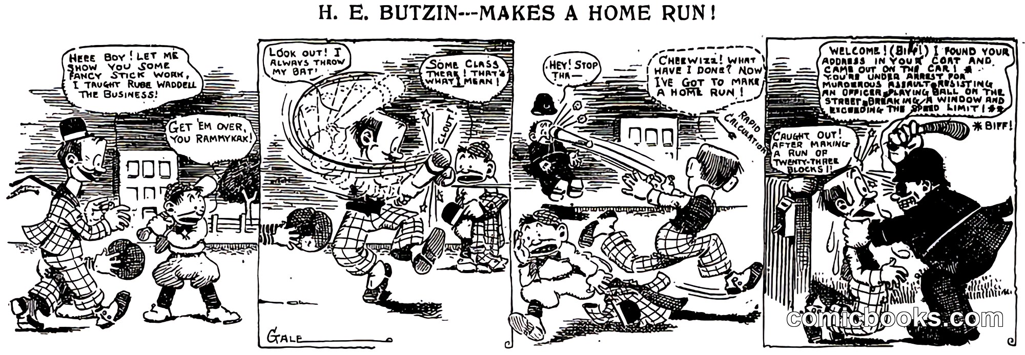 H. E. Butzin—Makes a Home Run