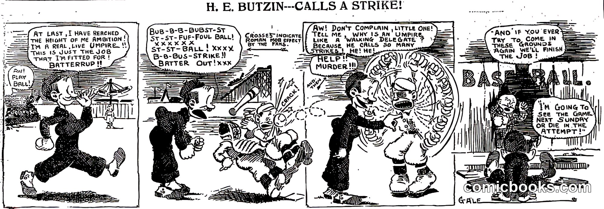 H. E. Butzin — Calls a Strike!