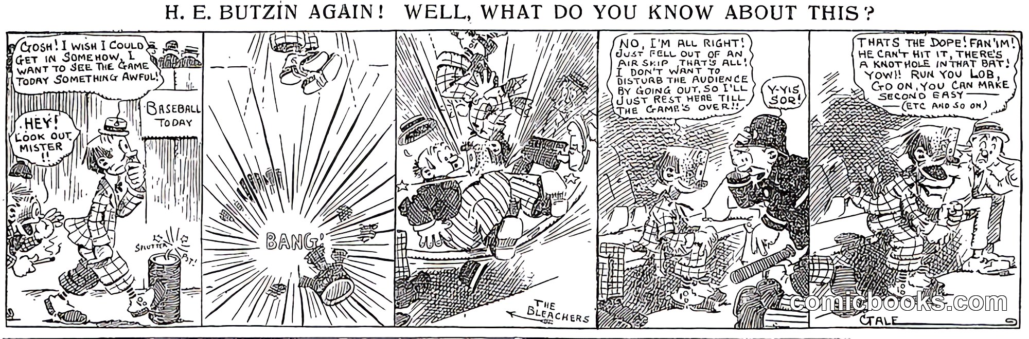 H. E. Butzin — Baseball Comic Strip