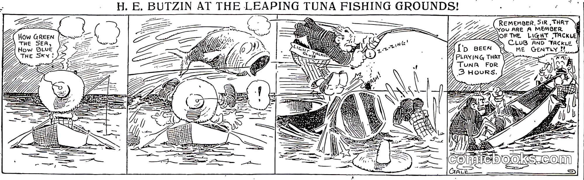 H. E. Butzin at the Leaping Tuna Fishing Grounds